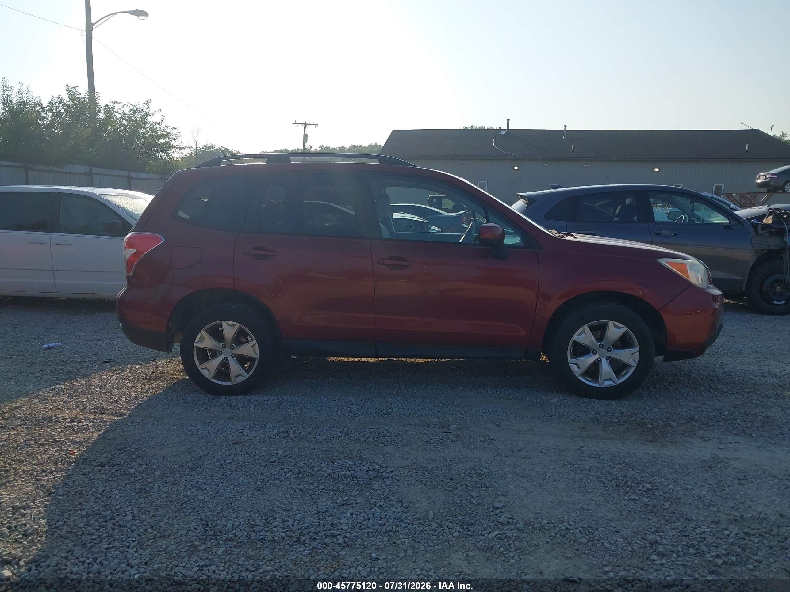 2014 Subaru Forester 2.5i Premium Темно-бордовый vin: JF2SJAEC0EH455620