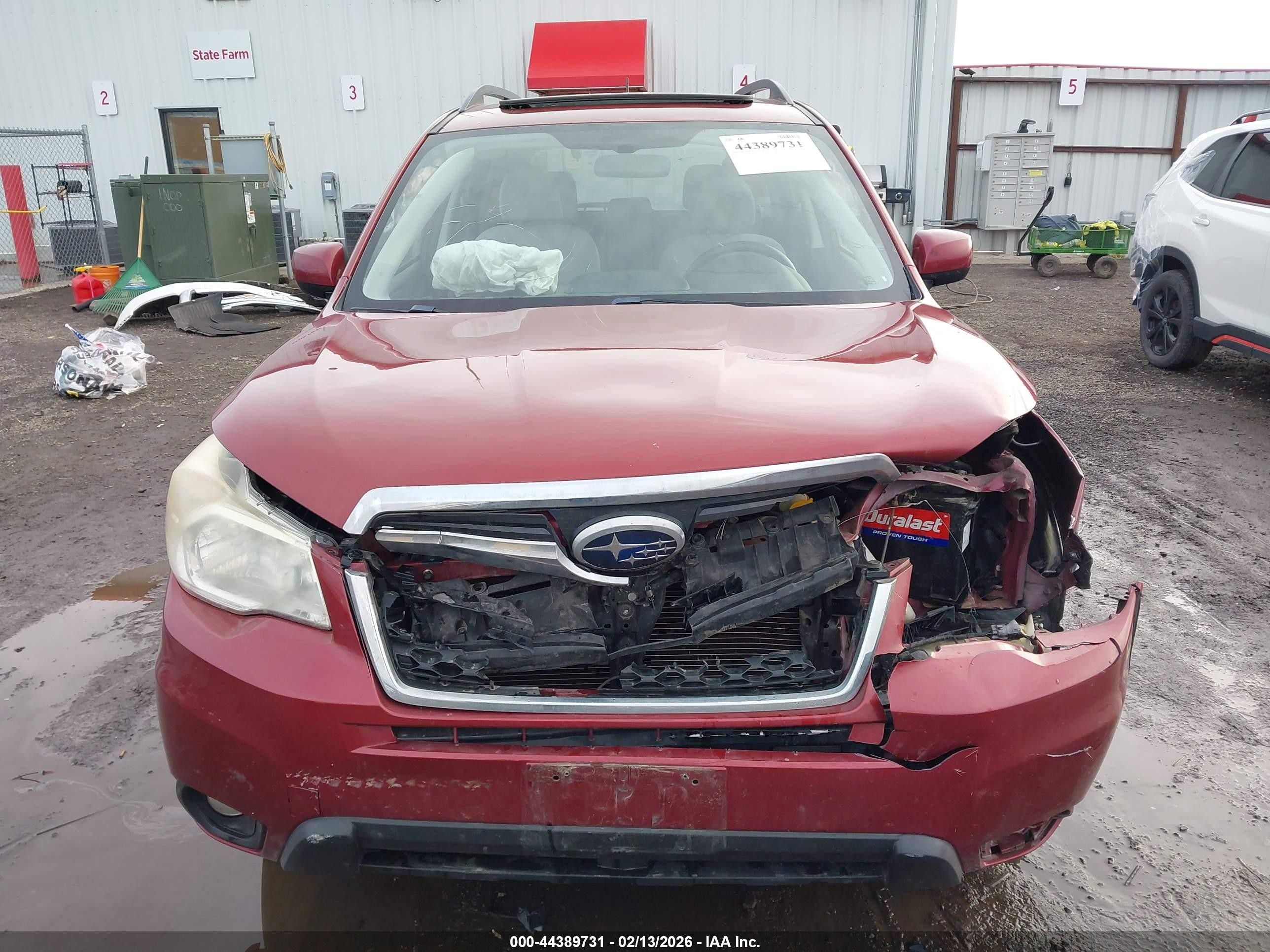 2014 Subaru Forester 2.5i Premium Red vin: JF2SJAEC0EH467041