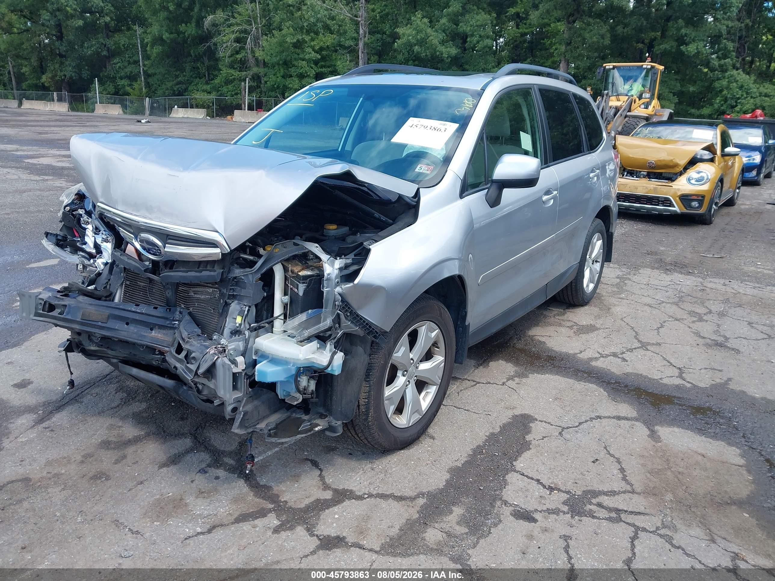 2014 Subaru Forester 2.5i Premium Серебряный vin: JF2SJAEC0EH492814