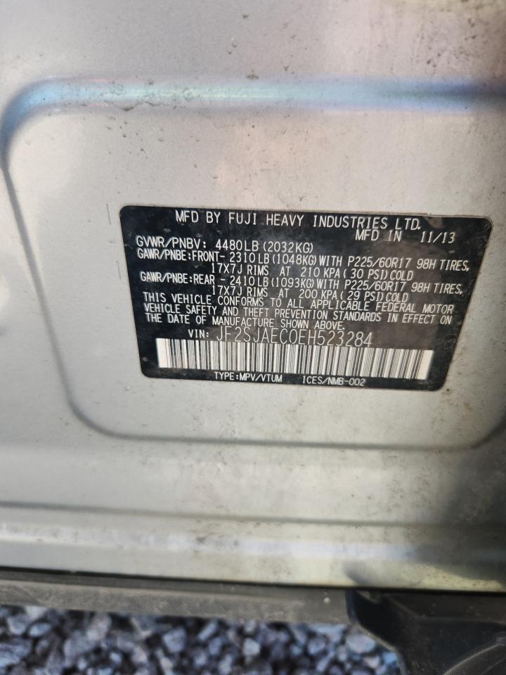2014 Subaru Forester 2.5i Premium Silver vin: JF2SJAEC0EH523284