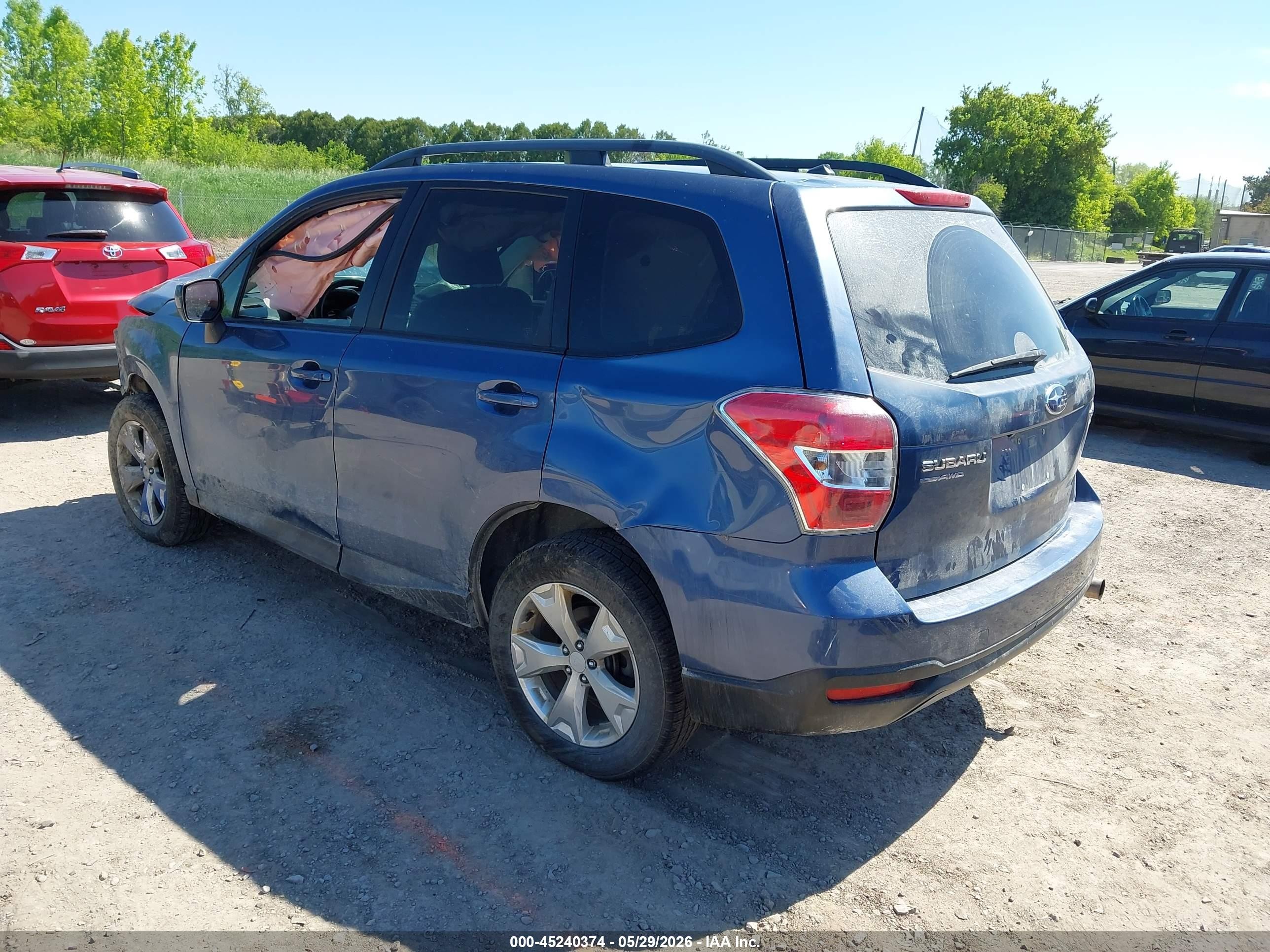 2014 Subaru Forester 2.5i Premium Синий vin: JF2SJAEC0EH527111