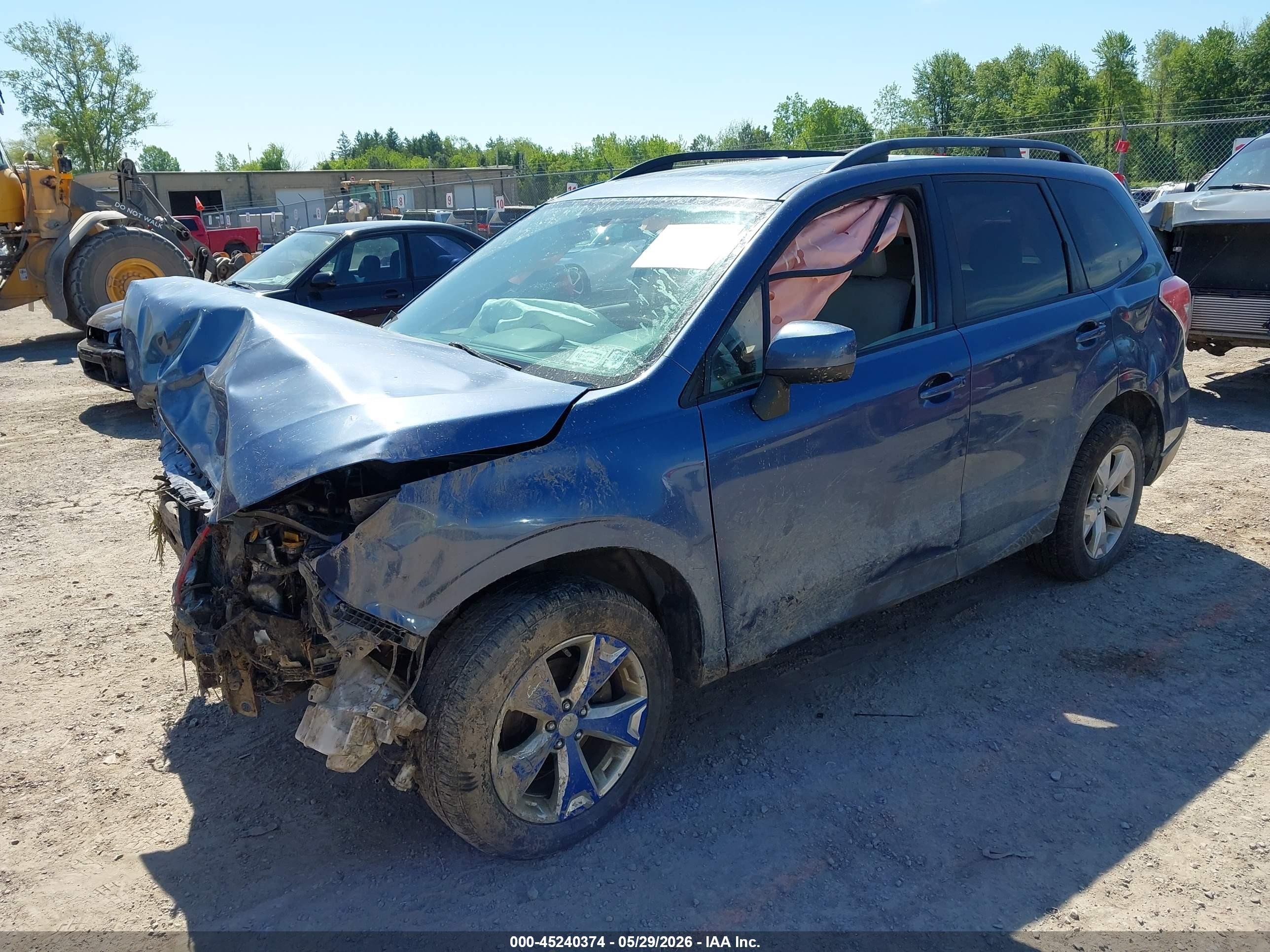 2014 Subaru Forester 2.5i Premium Синий vin: JF2SJAEC0EH527111
