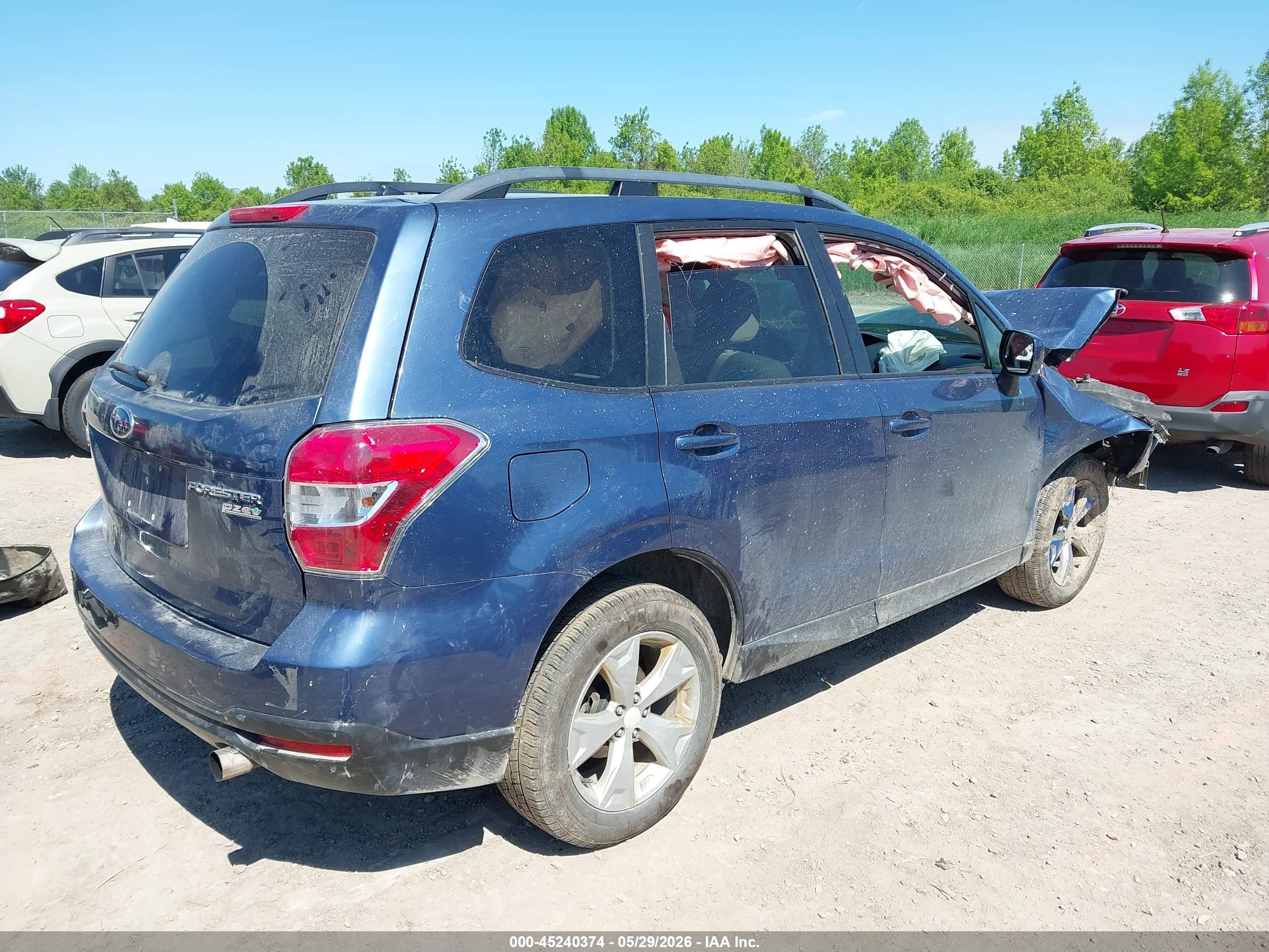 2014 Subaru Forester 2.5i Premium Синий vin: JF2SJAEC0EH527111