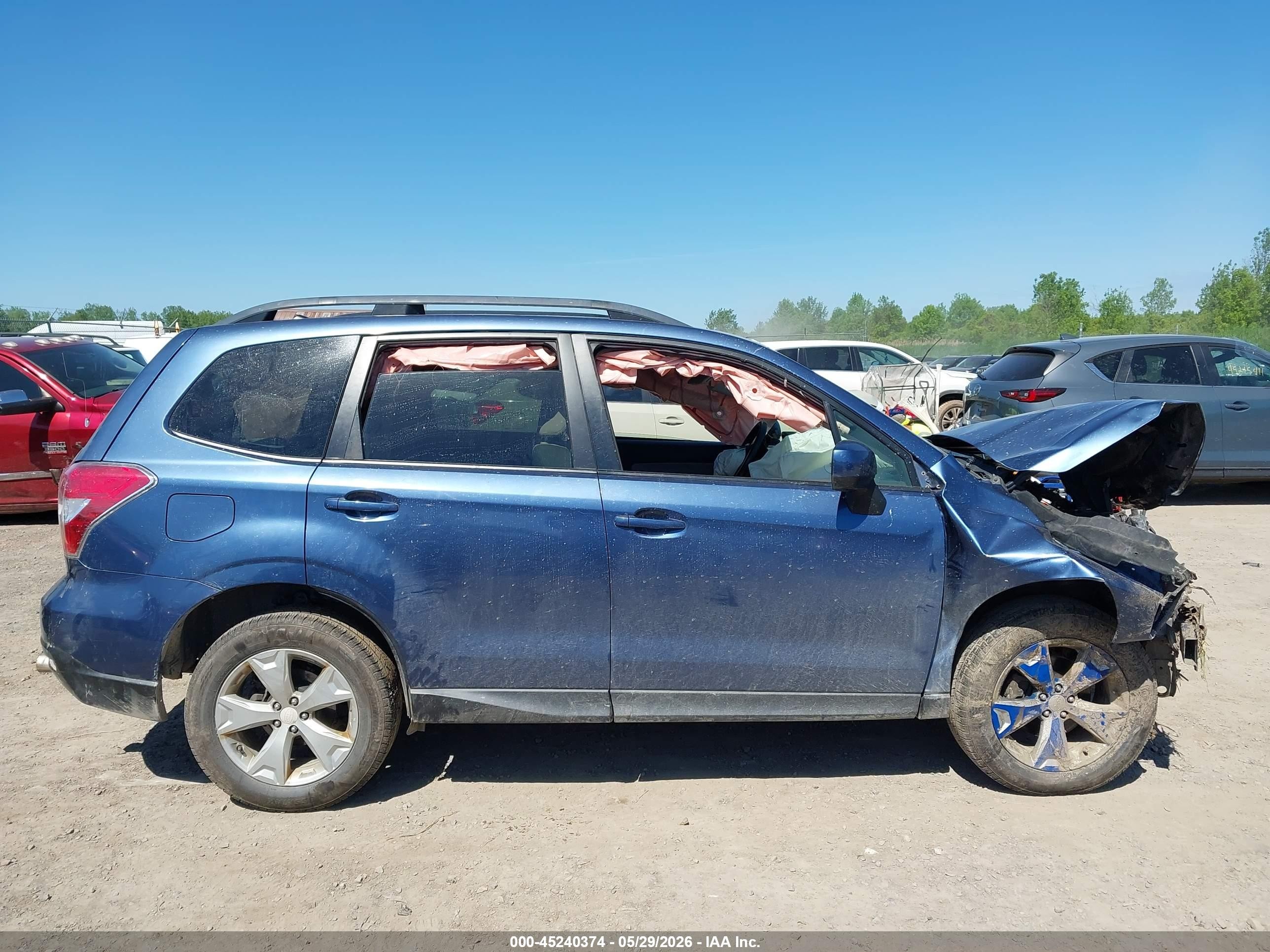 2014 Subaru Forester 2.5i Premium Синий vin: JF2SJAEC0EH527111