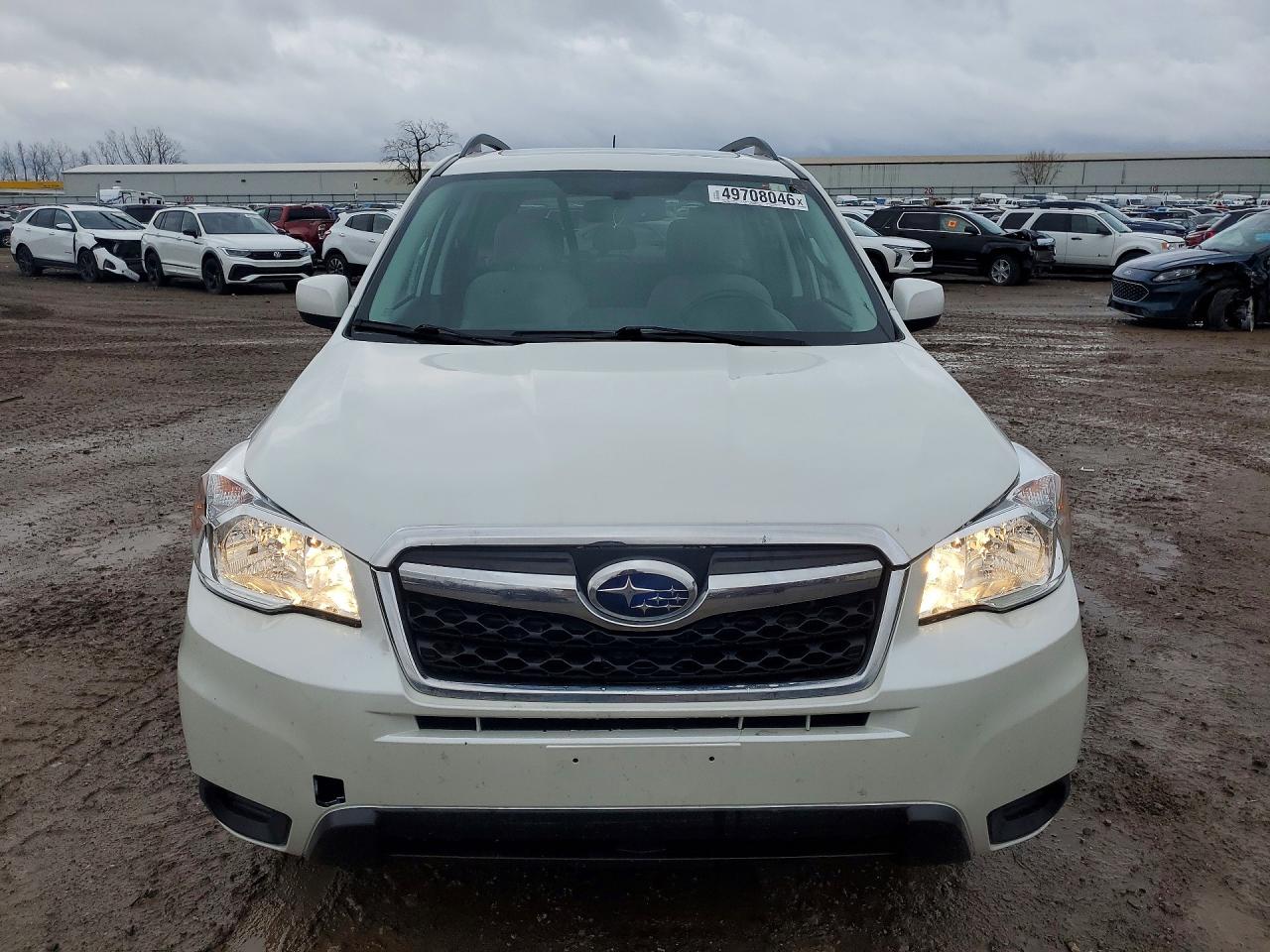 2014 Subaru Forester 2.5i Premium White vin: JF2SJAEC0EH539436