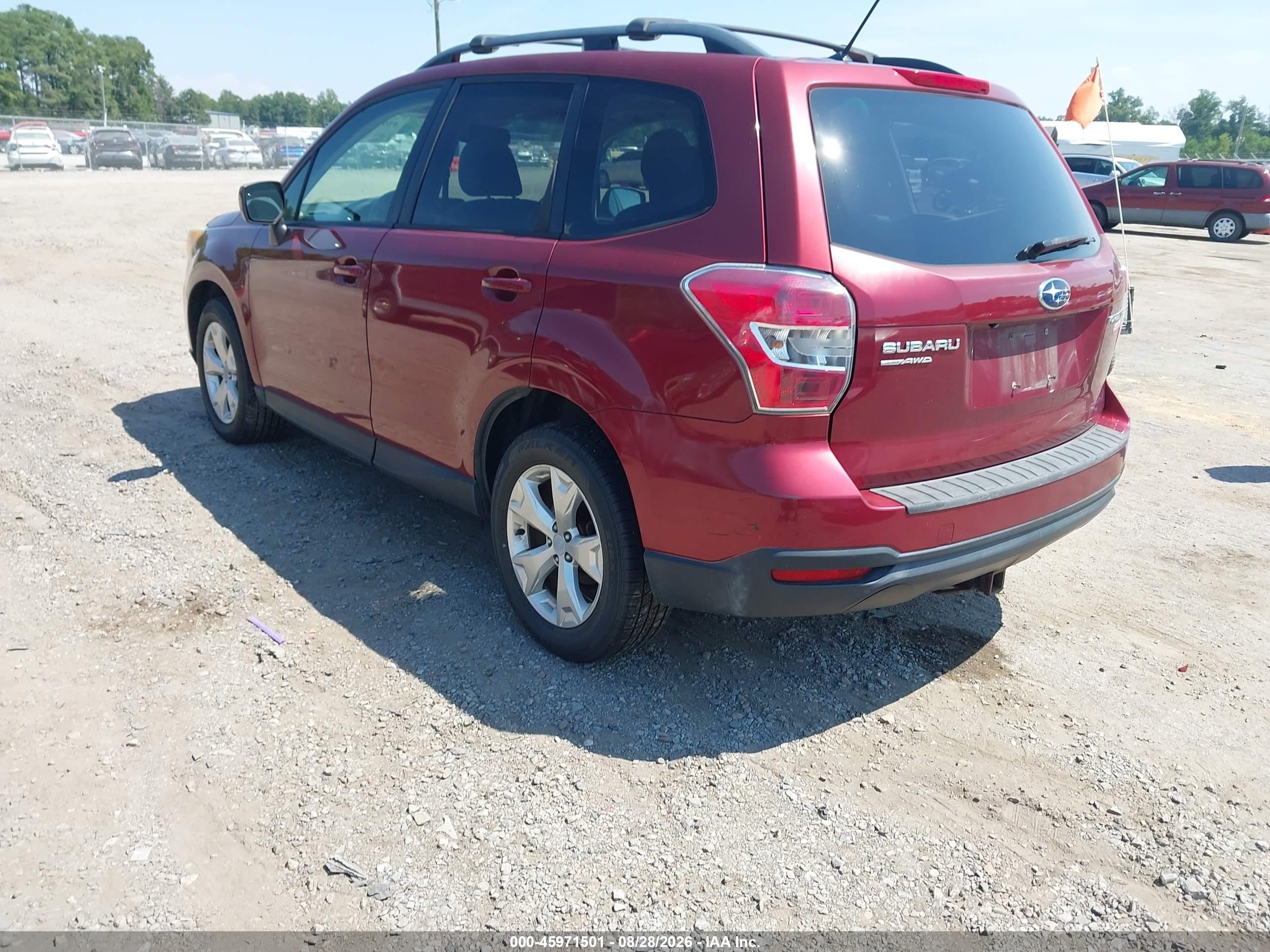 2014 Subaru Forester 2.5i Premium Burgundy vin: JF2SJAEC1EH433593