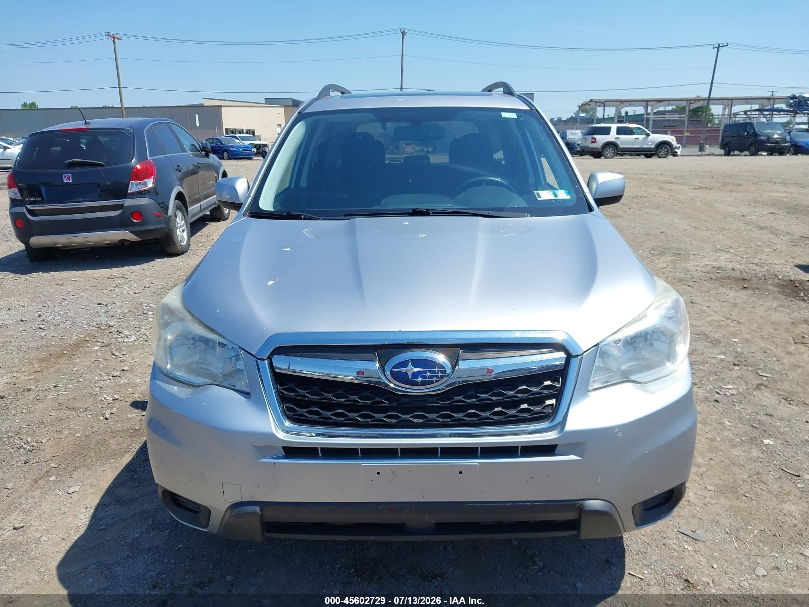2014 Subaru Forester 2.5i Premium Silver vin: JF2SJAEC1EH453469