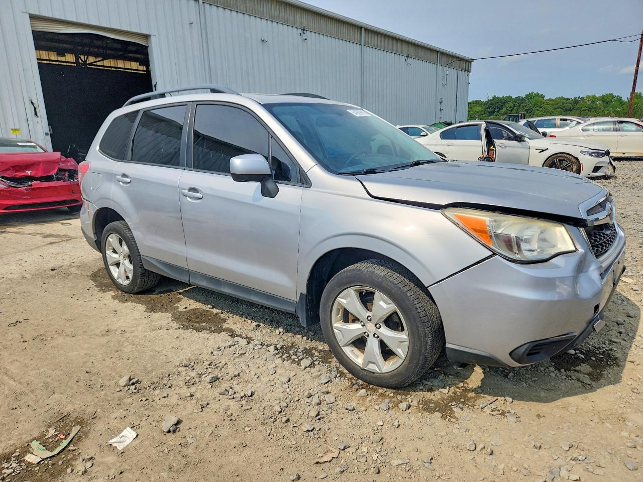 2014 Subaru Forester 2.5i Premium Silver vin: JF2SJAEC1EH453858