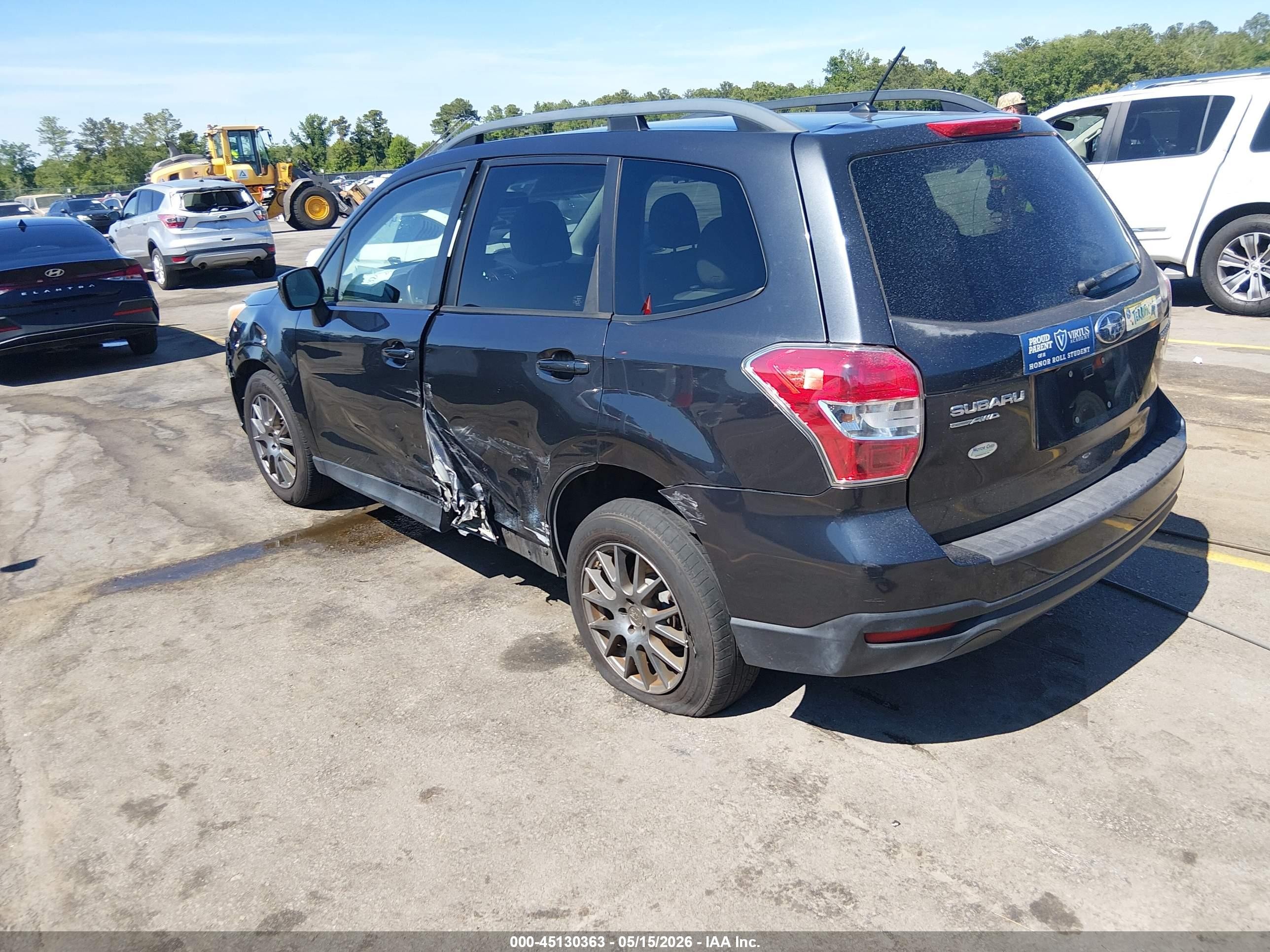 2014 Subaru Forester 2.5i Premium Gray vin: JF2SJAEC1EH558318
