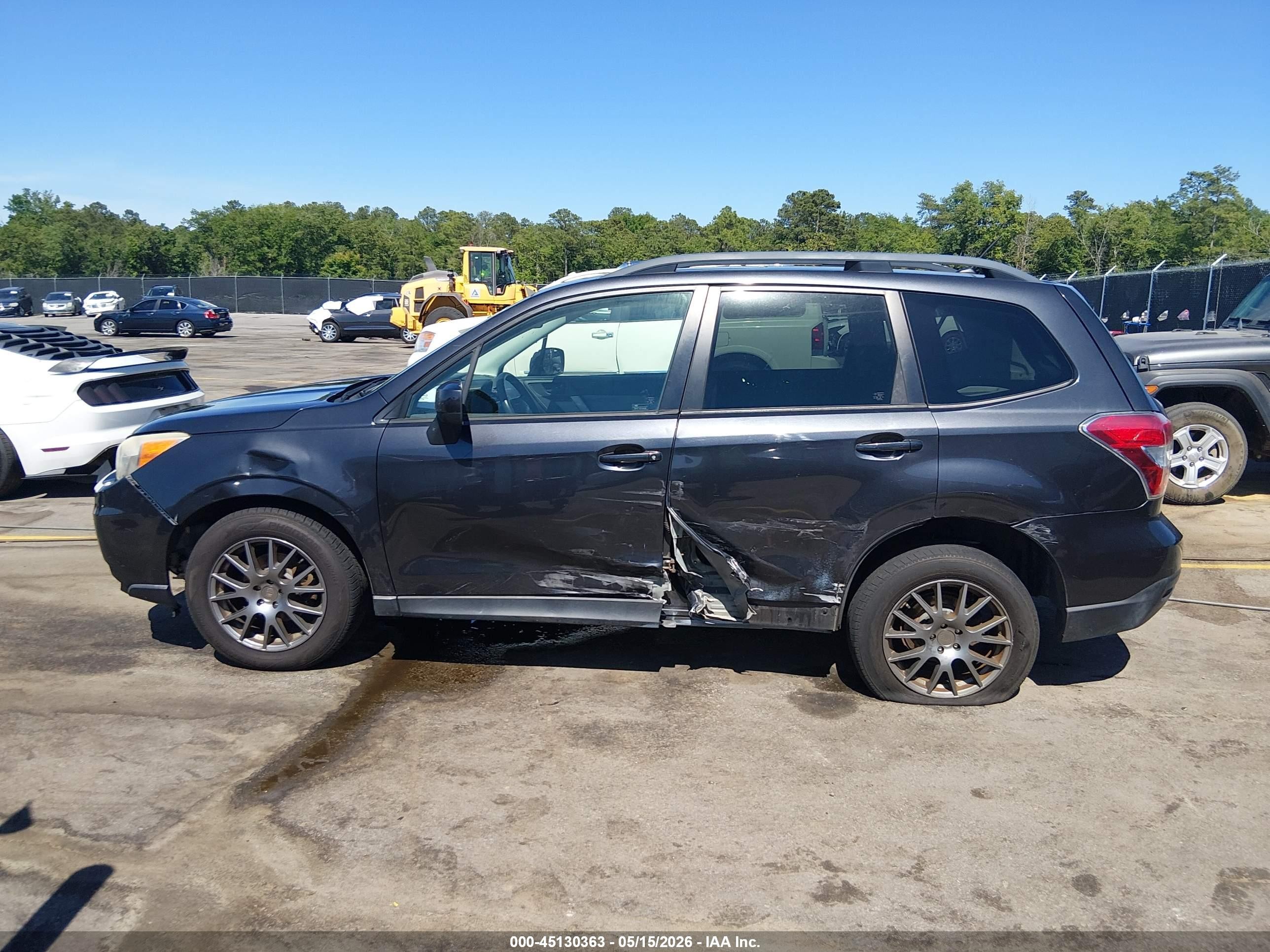 2014 Subaru Forester 2.5i Premium Gray vin: JF2SJAEC1EH558318