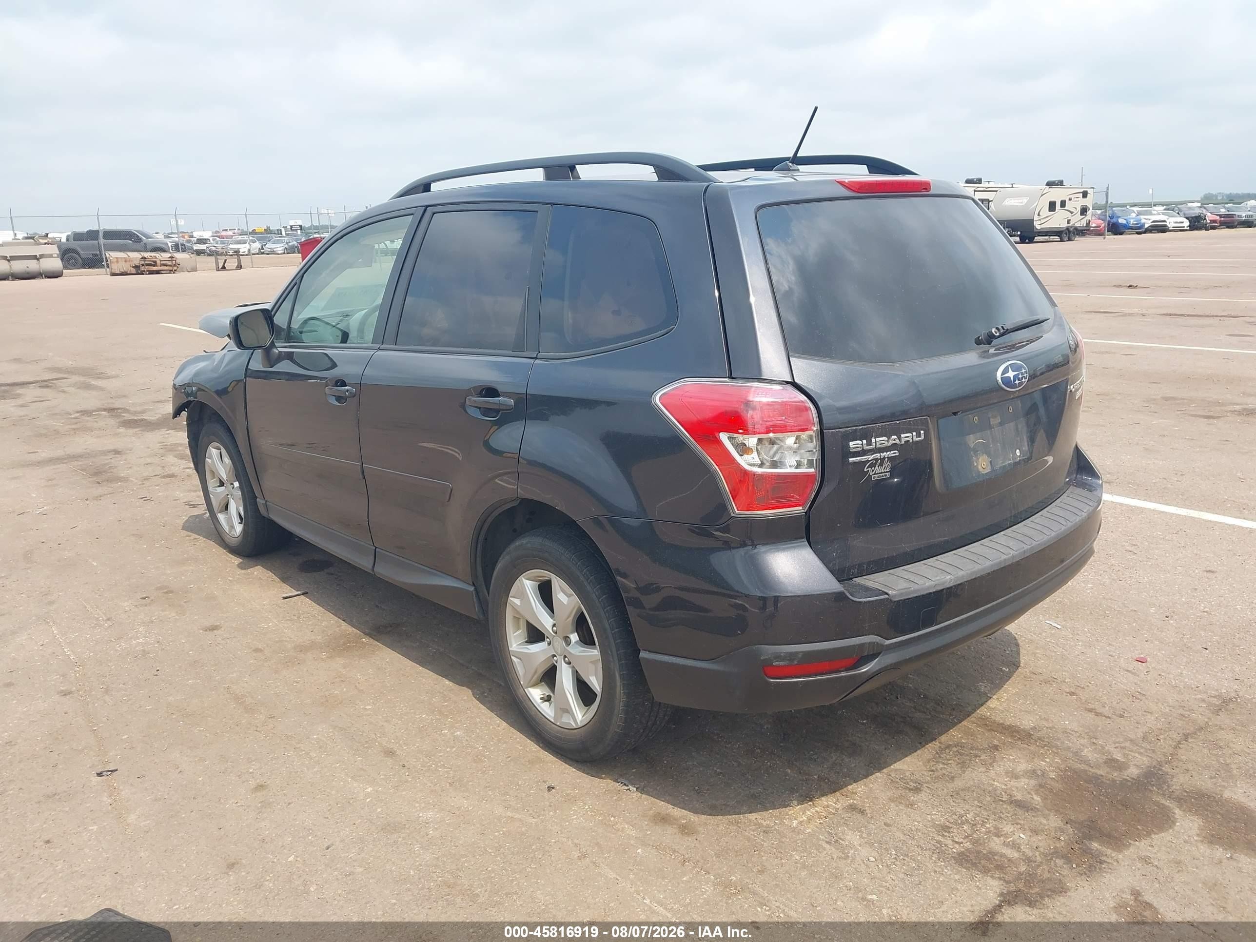 2014 Subaru Forester 2.5i Premium Черный vin: JF2SJAEC2EH427446