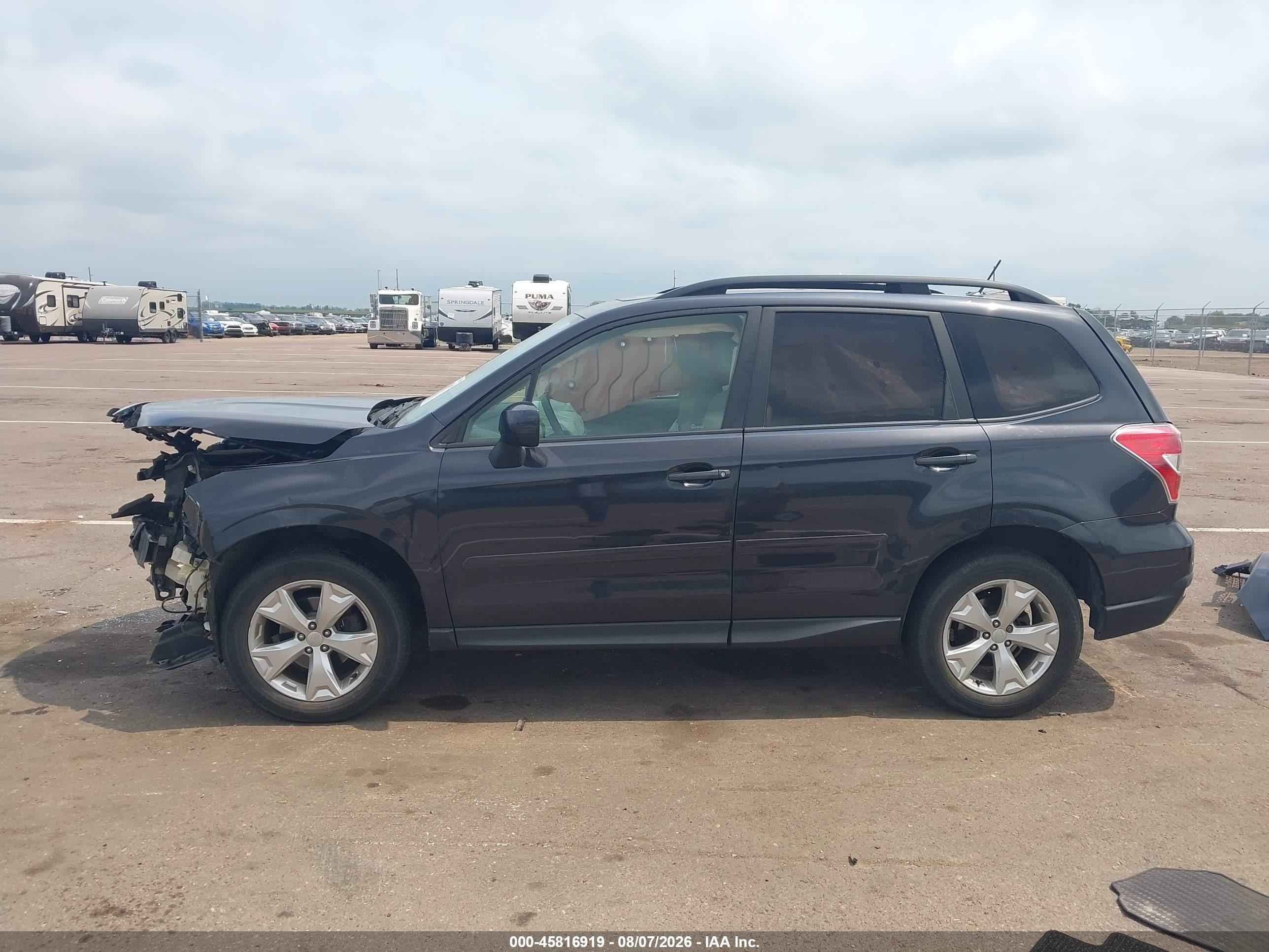 2014 Subaru Forester 2.5i Premium Черный vin: JF2SJAEC2EH427446