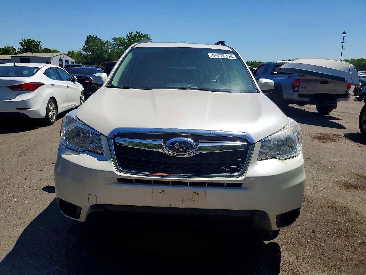 2014 Subaru Forester 2.5i Premium White vin: JF2SJAEC2EH481832