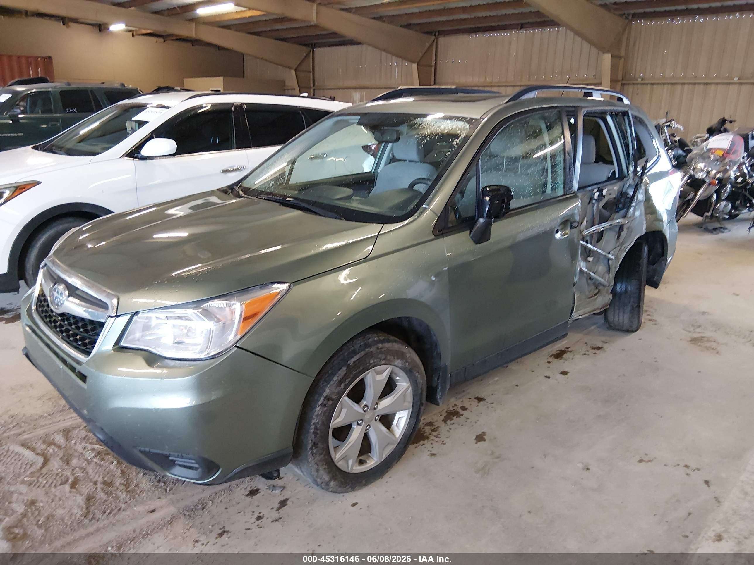 2014 Subaru Forester 2.5i Premium Зеленый vin: JF2SJAEC2EH545903