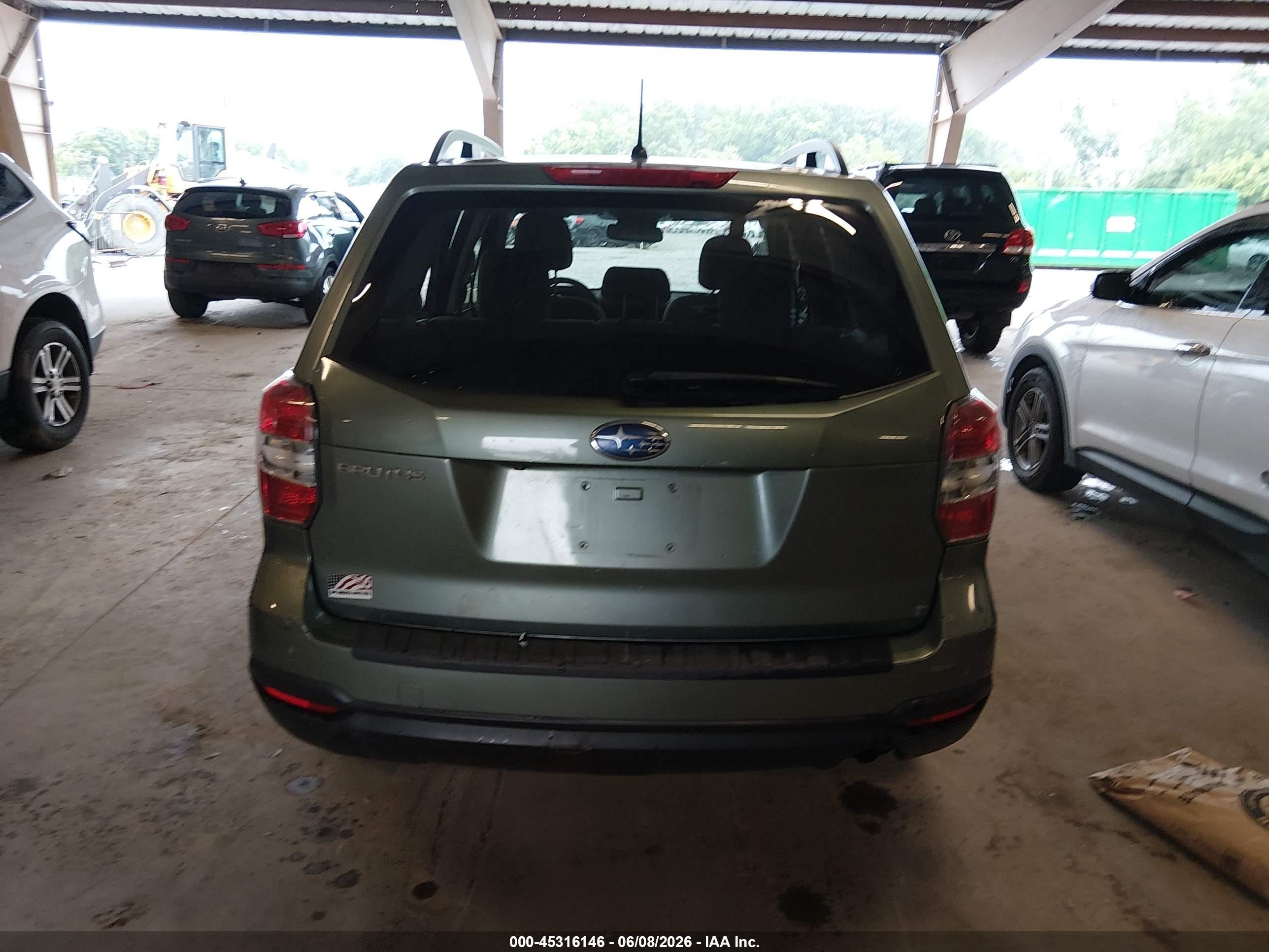2014 Subaru Forester 2.5i Premium Зеленый vin: JF2SJAEC2EH545903