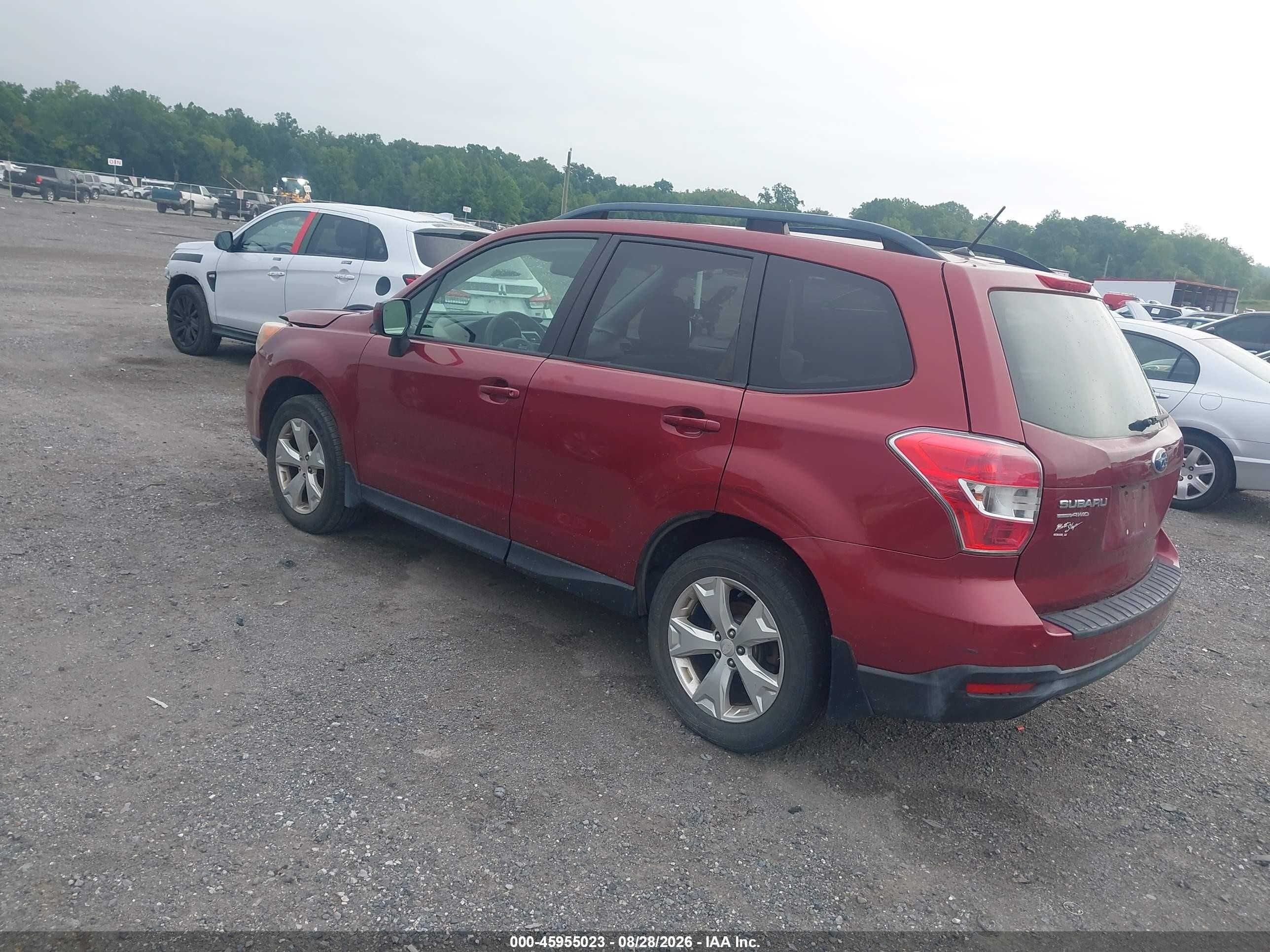 2014 Subaru Forester 2.5i Premium Бордовый vin: JF2SJAEC3EH414964