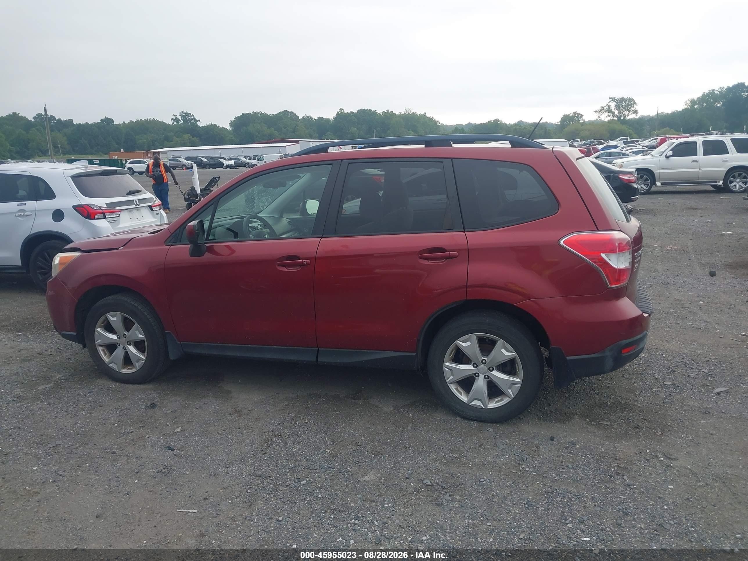 2014 Subaru Forester 2.5i Premium Бордовый vin: JF2SJAEC3EH414964