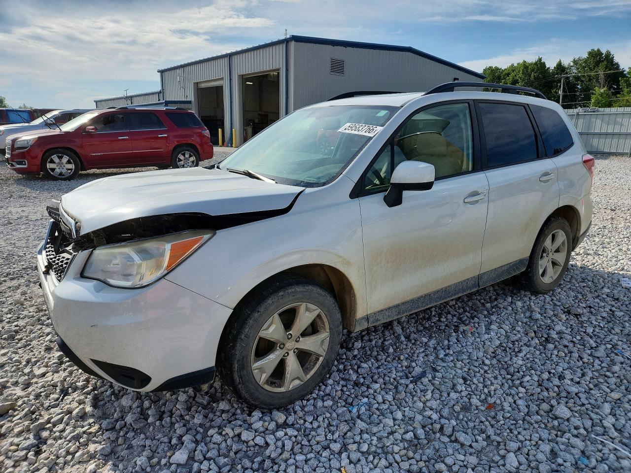 2014 Subaru Forester 2.5i Premium White vin: JF2SJAEC3EH416083