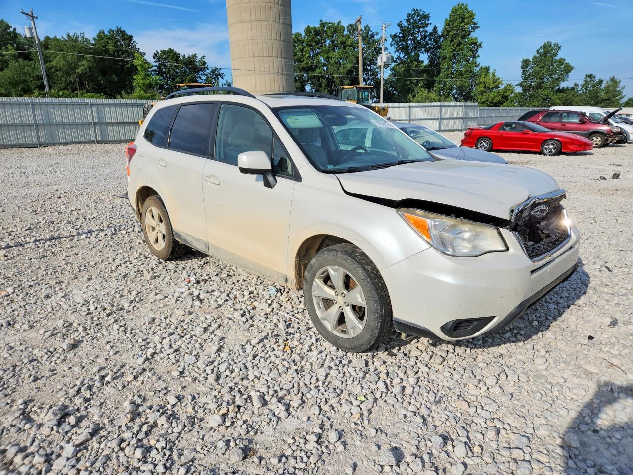 2014 Subaru Forester 2.5i Premium Белый vin: JF2SJAEC3EH416083