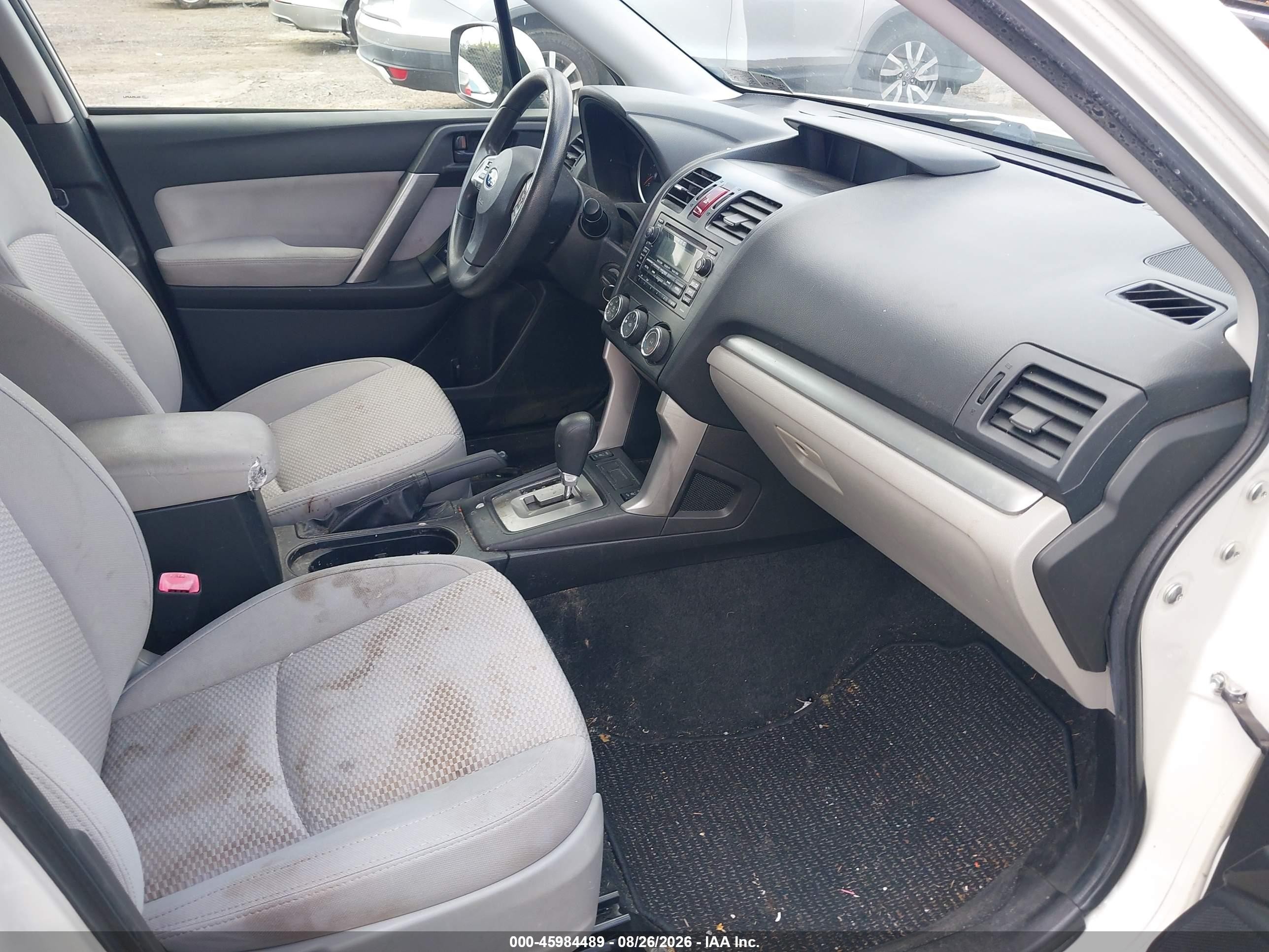 2014 Subaru Forester 2.5i Premium White vin: JF2SJAEC3EH481628