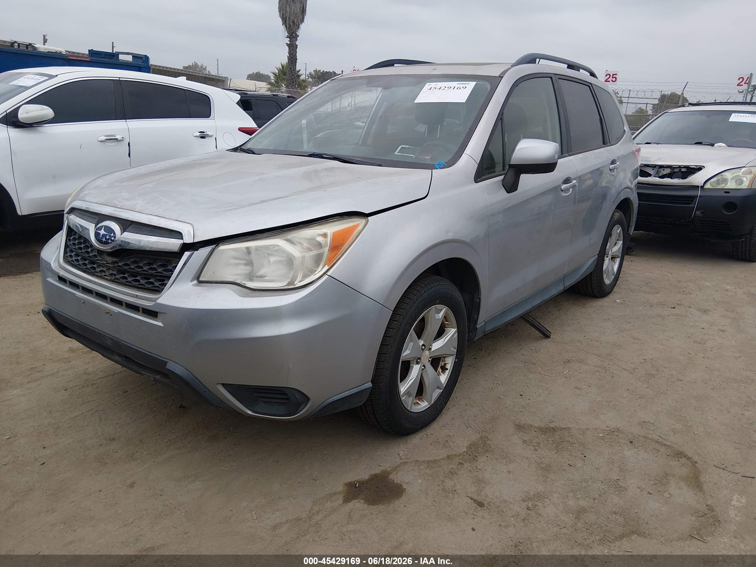 2014 Subaru Forester 2.5i Premium Gray vin: JF2SJAEC3EH524803