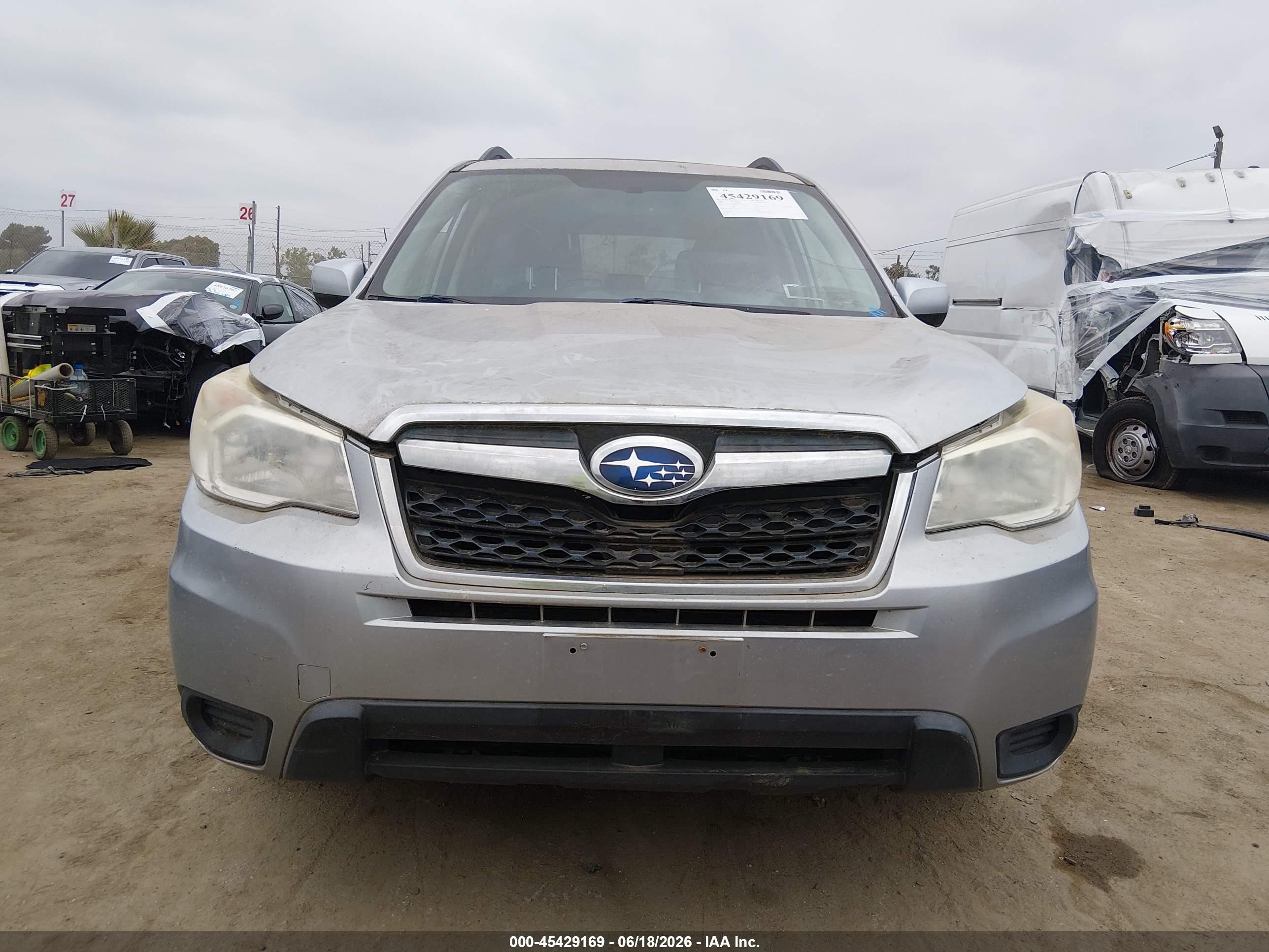 2014 Subaru Forester 2.5i Premium Gray vin: JF2SJAEC3EH524803