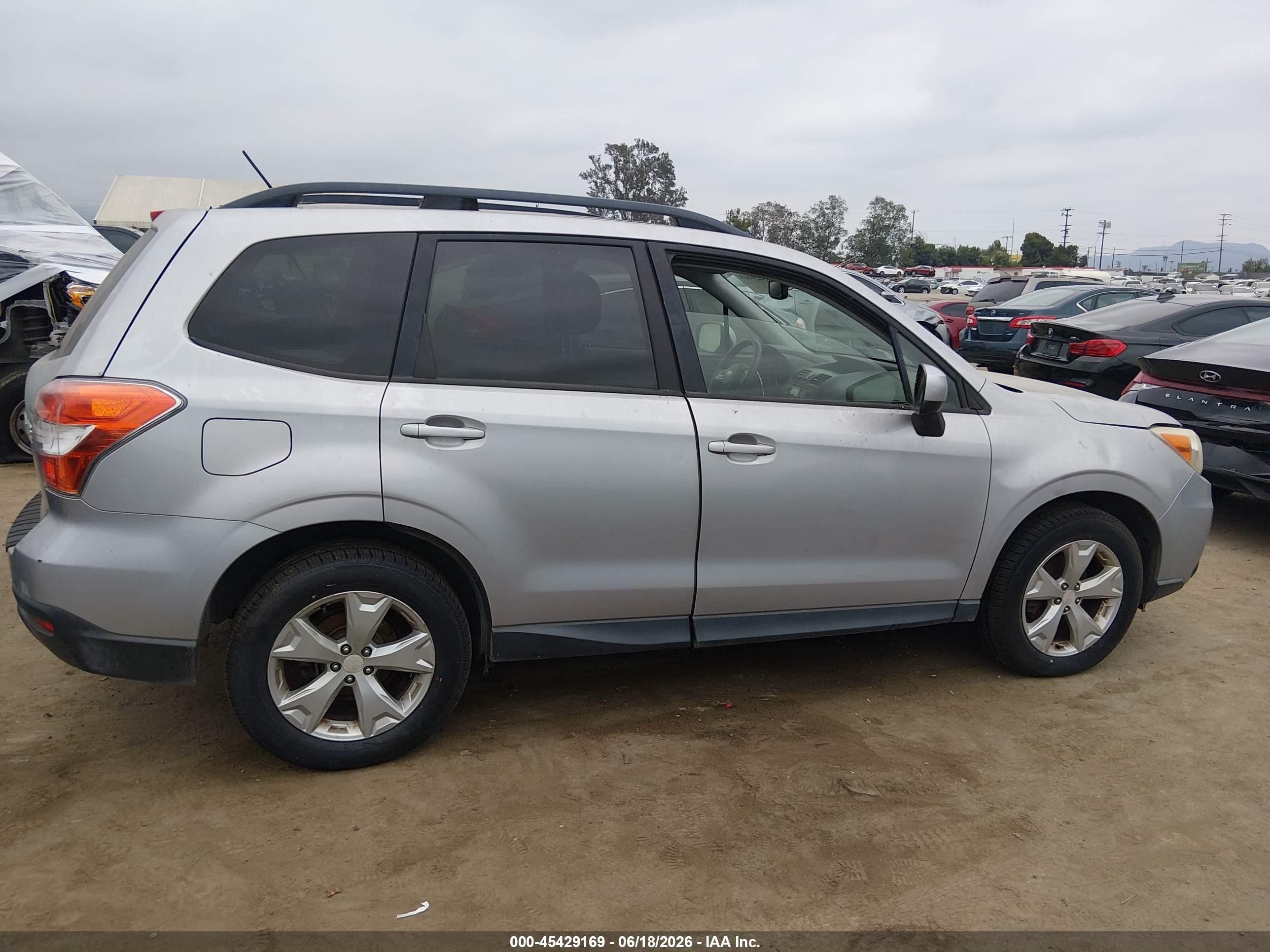 2014 Subaru Forester 2.5i Premium Gray vin: JF2SJAEC3EH524803