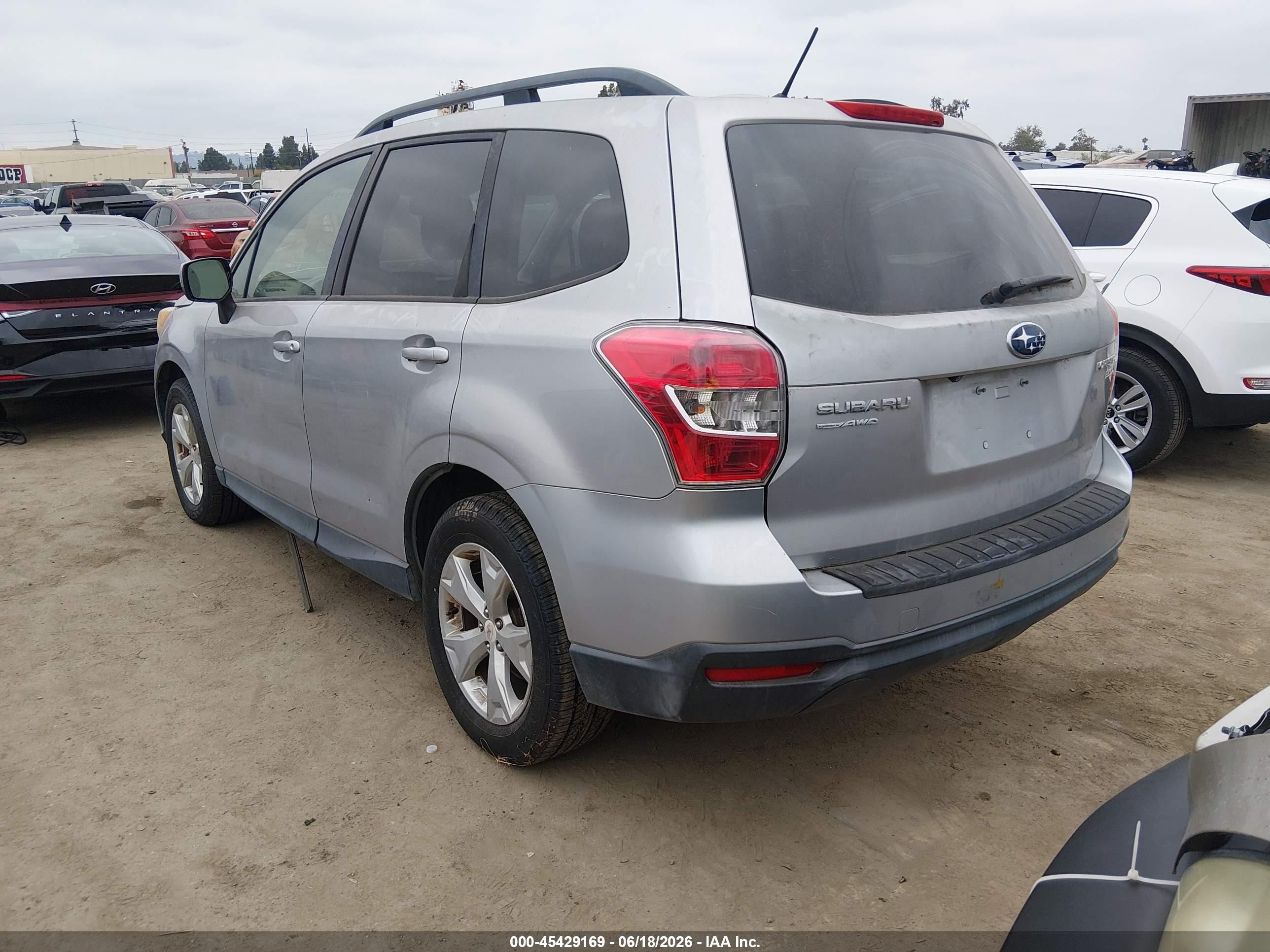 2014 Subaru Forester 2.5i Premium Gray vin: JF2SJAEC3EH524803
