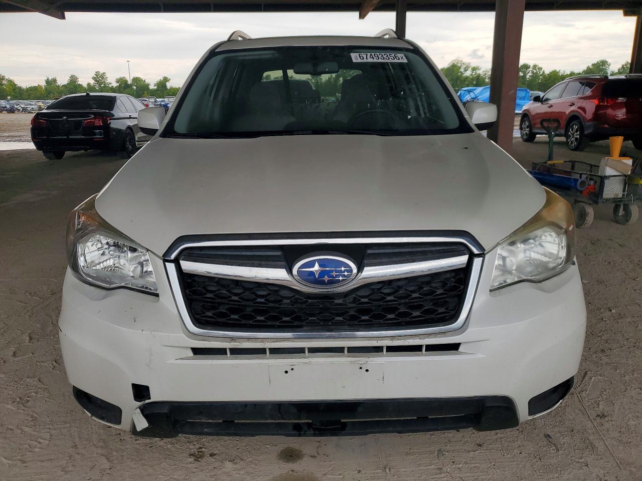 2014 Subaru Forester 2.5i Premium White vin: JF2SJAEC3EH530780