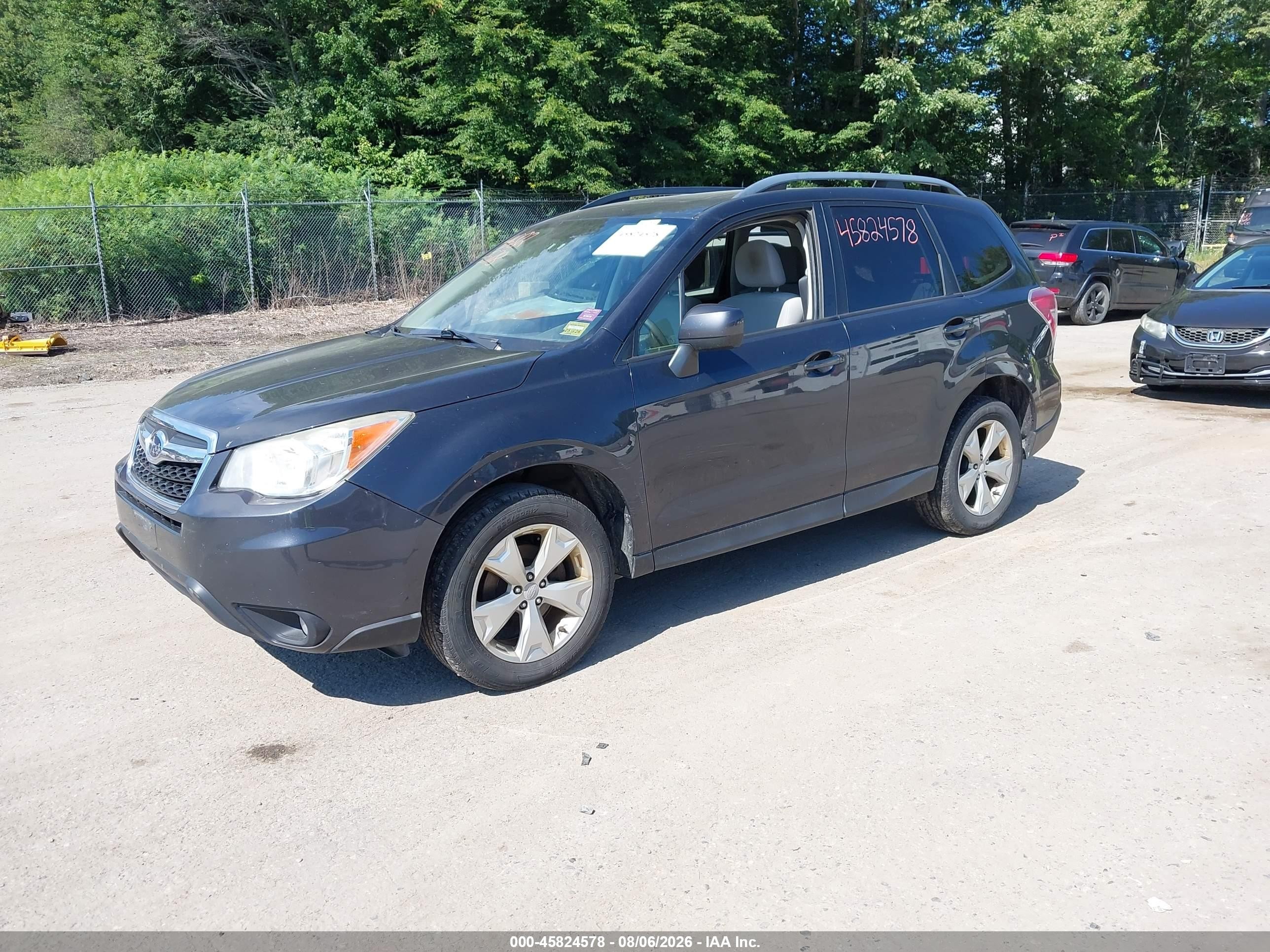 2014 Subaru Forester 2.5i Premium Gray vin: JF2SJAEC4EH406114