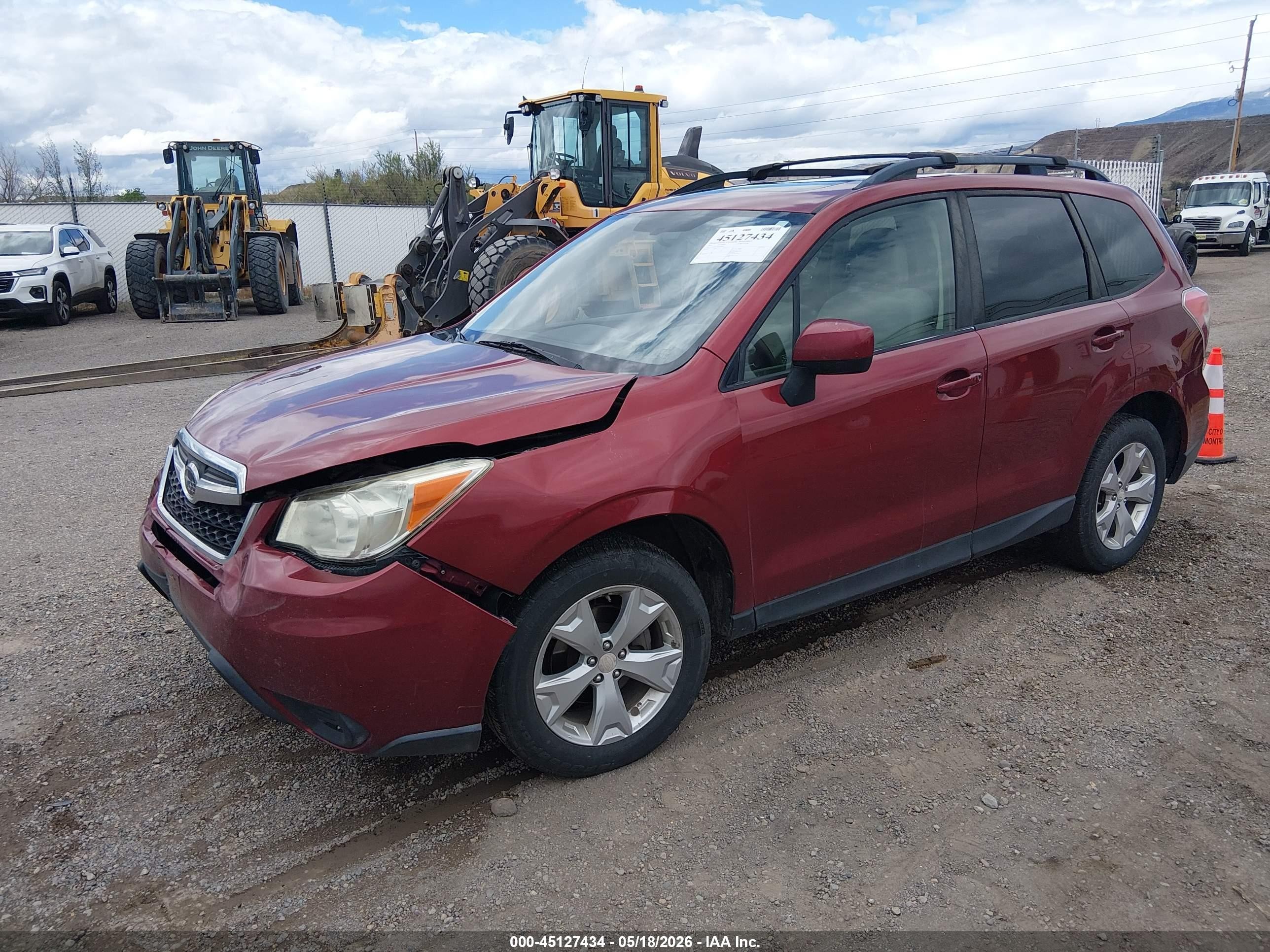 2014 Subaru Forester 2.5i Premium Red vin: JF2SJAEC4EH498809