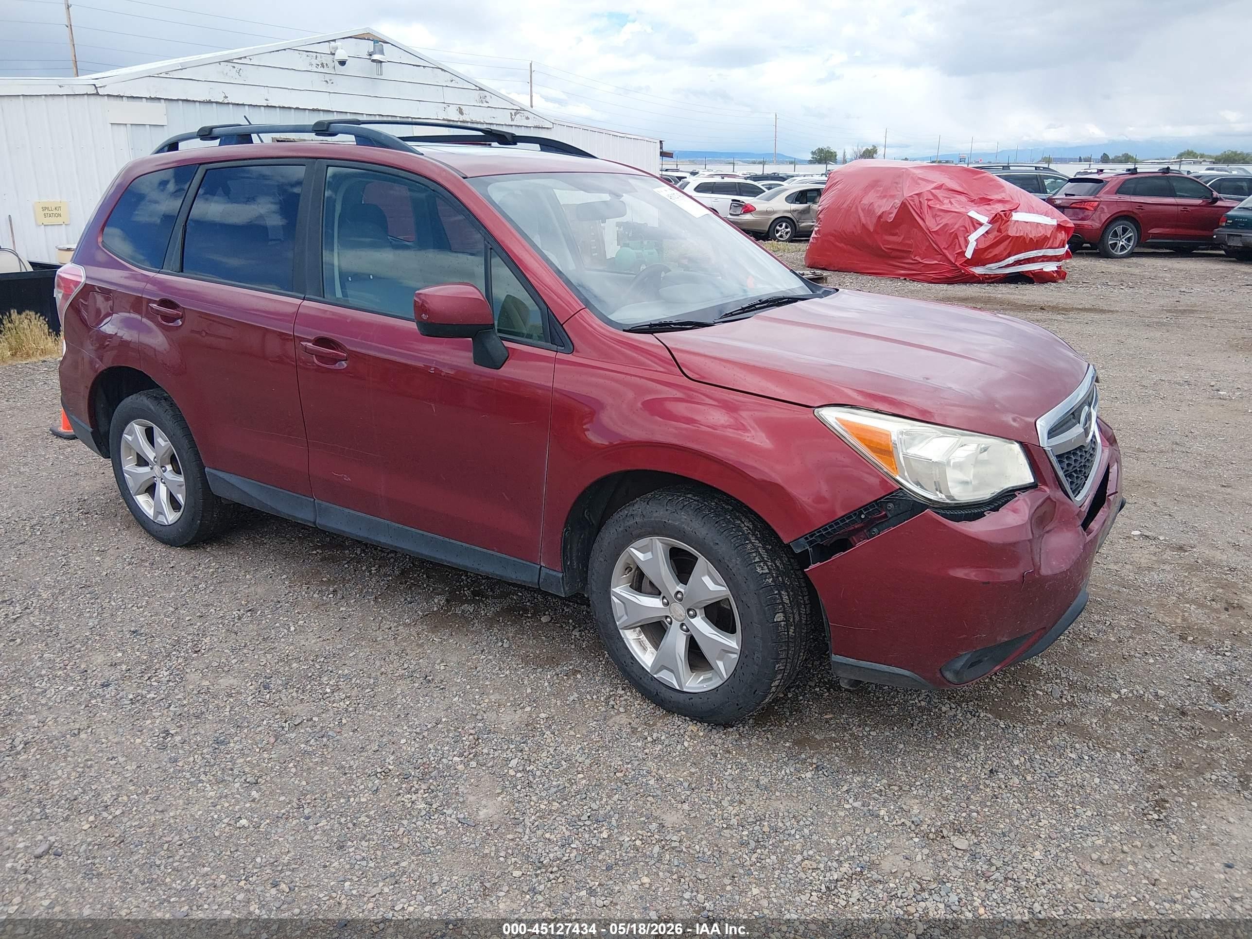 2014 Subaru Forester 2.5i Premium Red vin: JF2SJAEC4EH498809