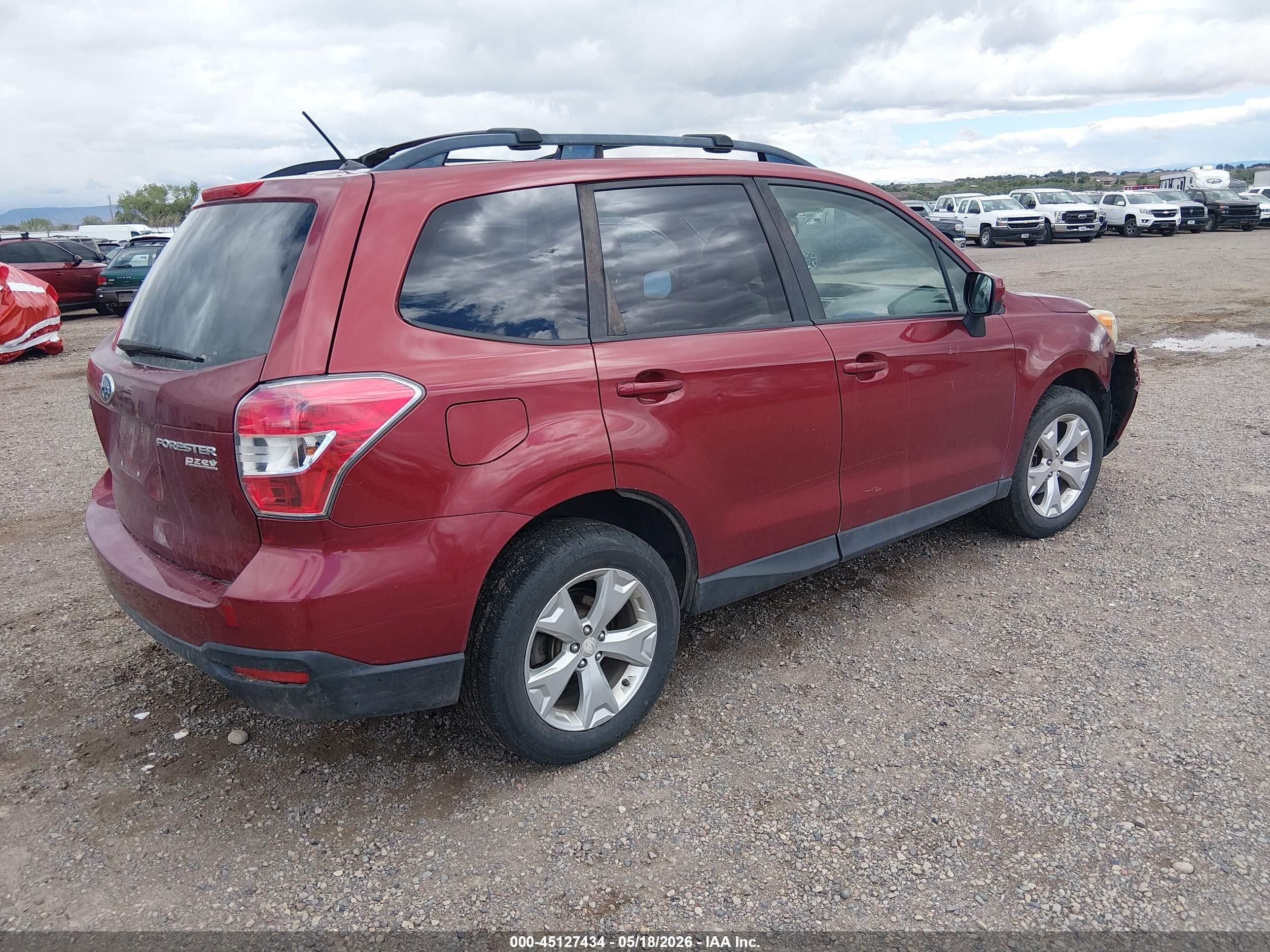 2014 Subaru Forester 2.5i Premium Red vin: JF2SJAEC4EH498809