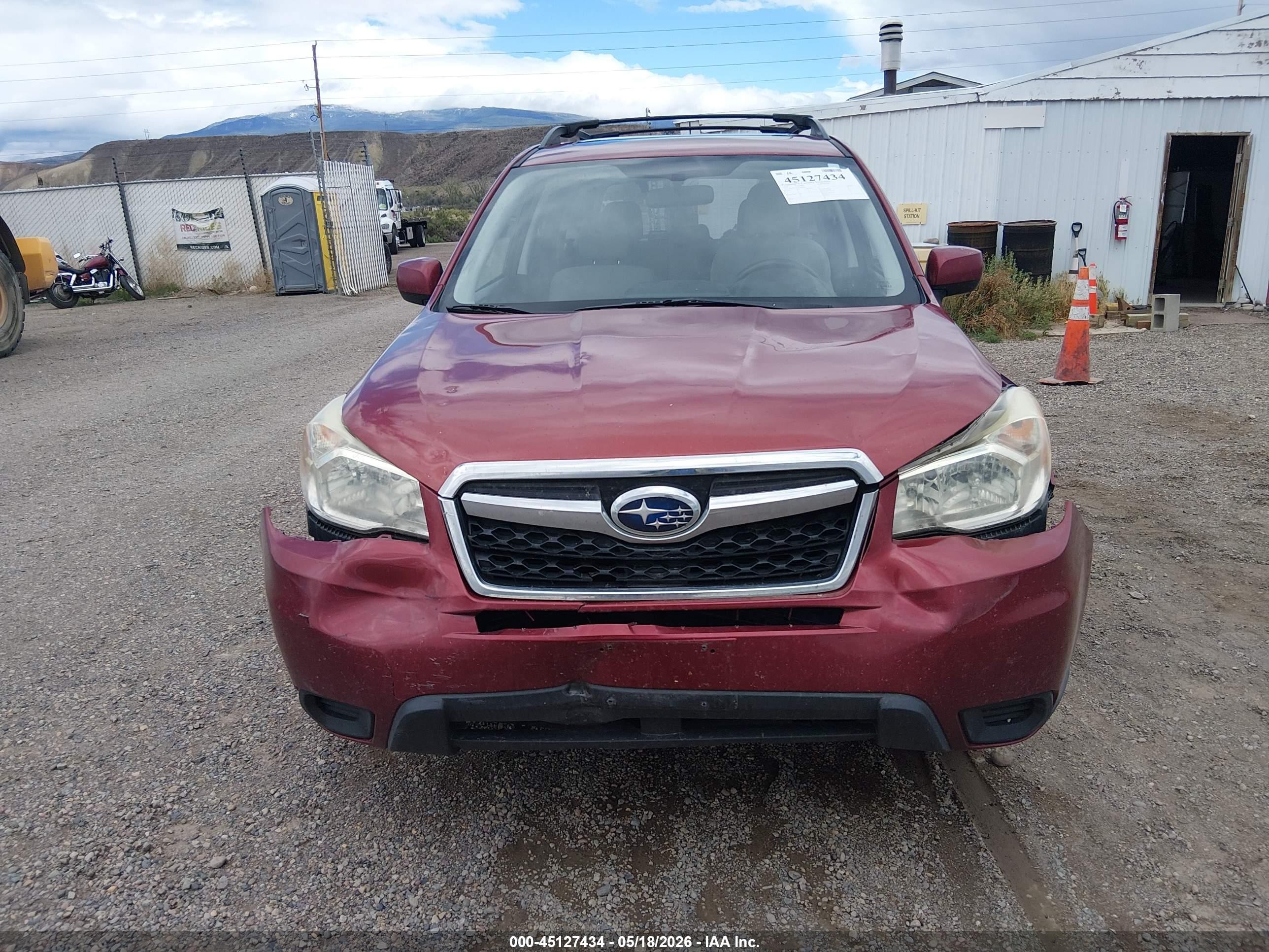 2014 Subaru Forester 2.5i Premium Red vin: JF2SJAEC4EH498809