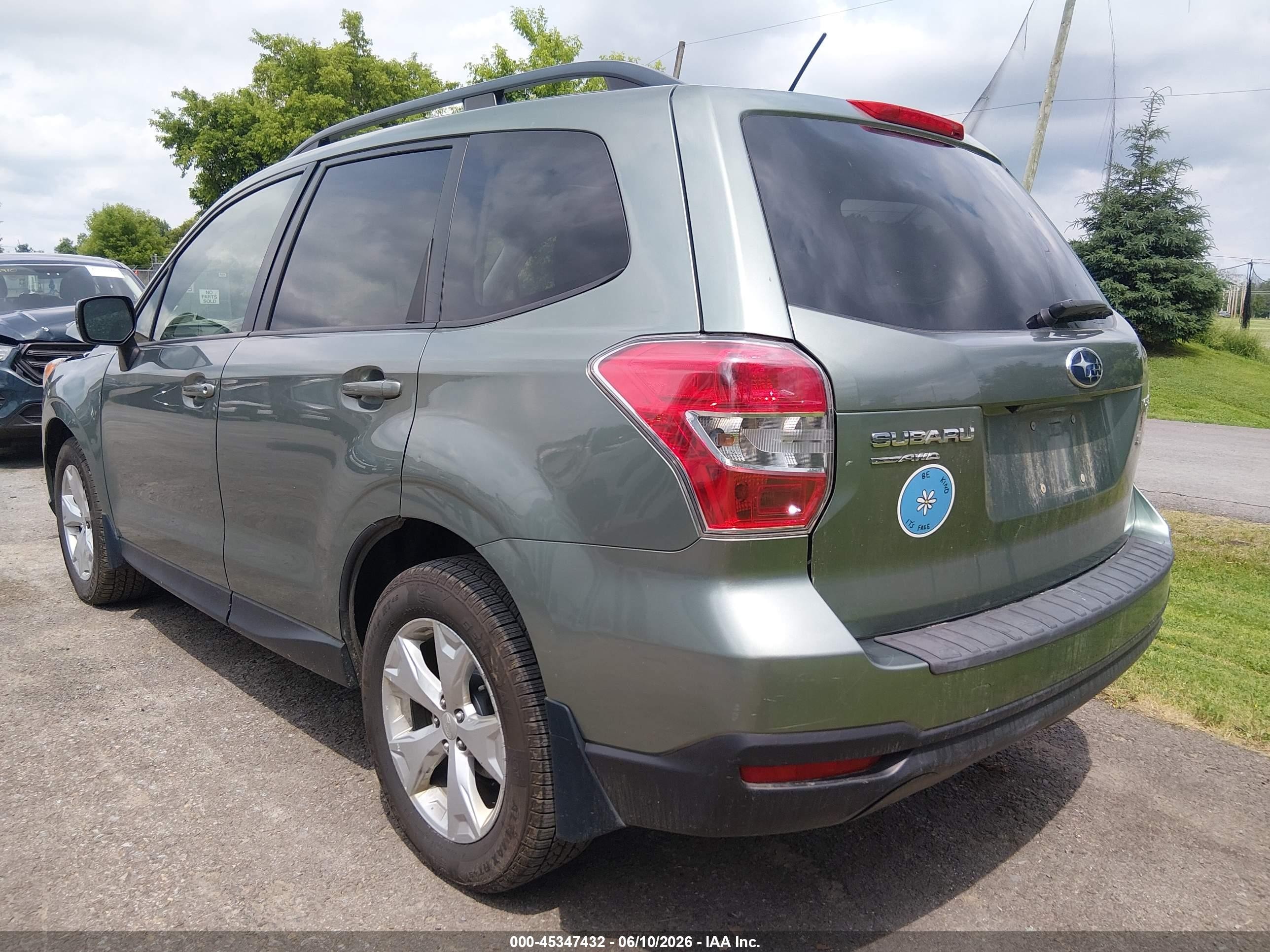 2014 Subaru Forester 2.5i Premium Green vin: JF2SJAEC5EH447092