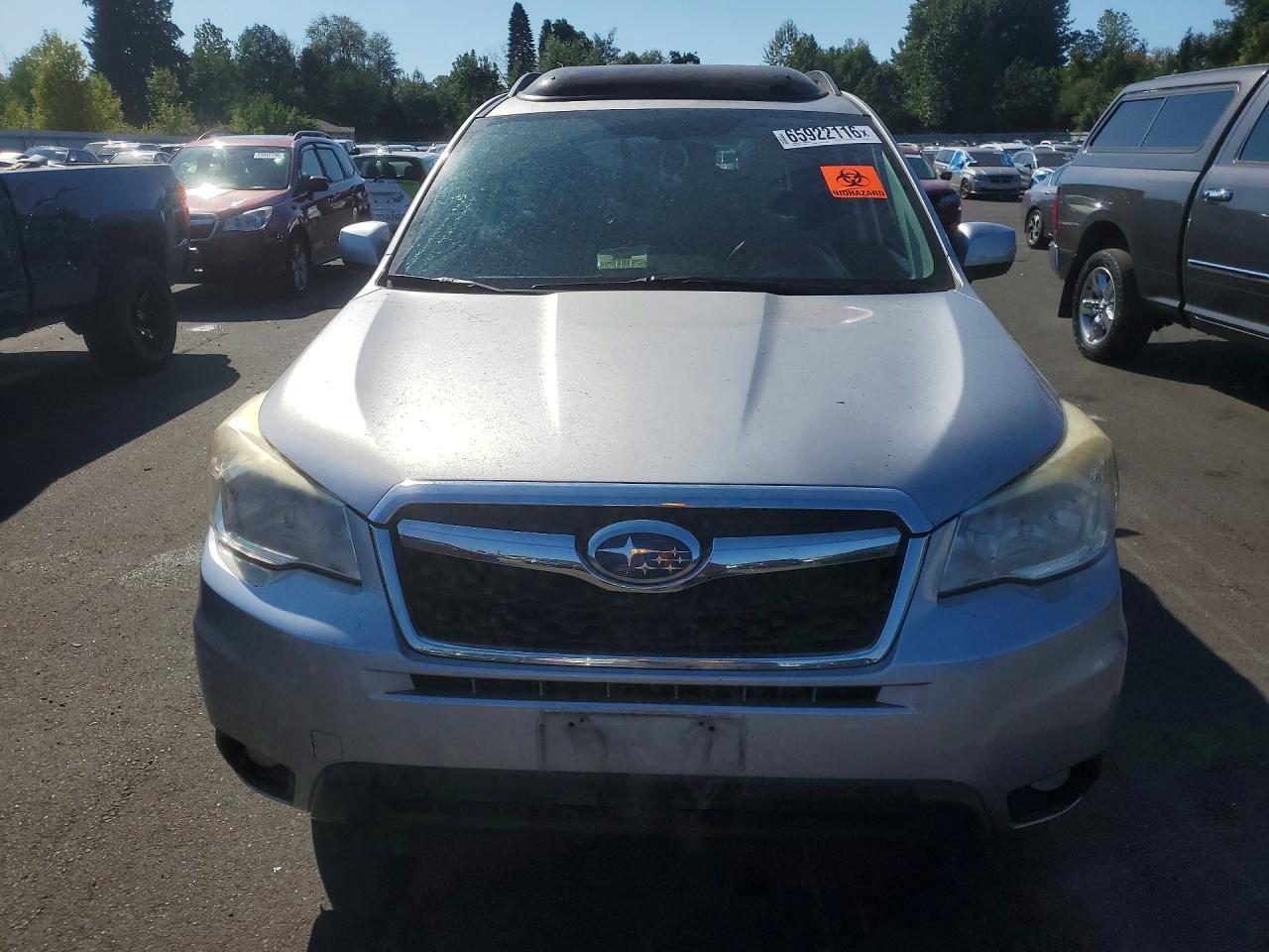 2014 Subaru Forester 2.5i Premium Silver vin: JF2SJAEC5EH490914
