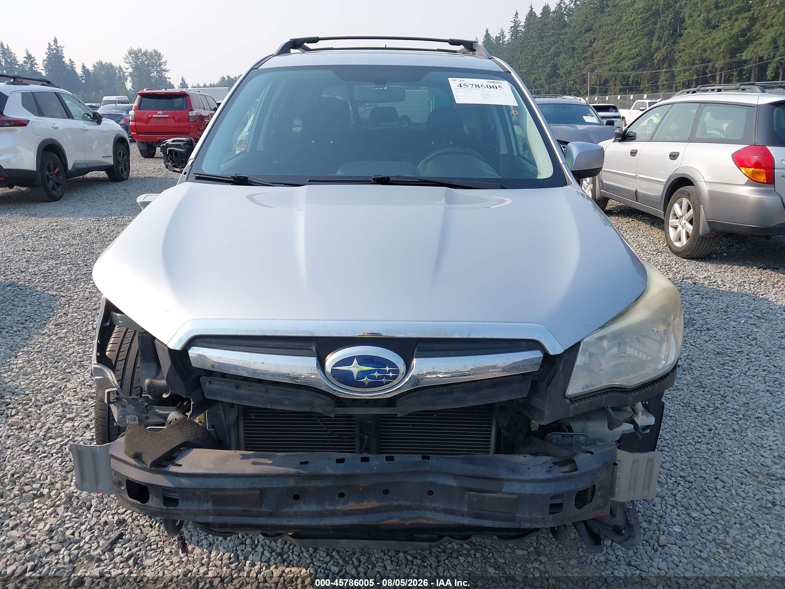 2014 Subaru Forester 2.5i Premium Silver vin: JF2SJAEC5EH517917