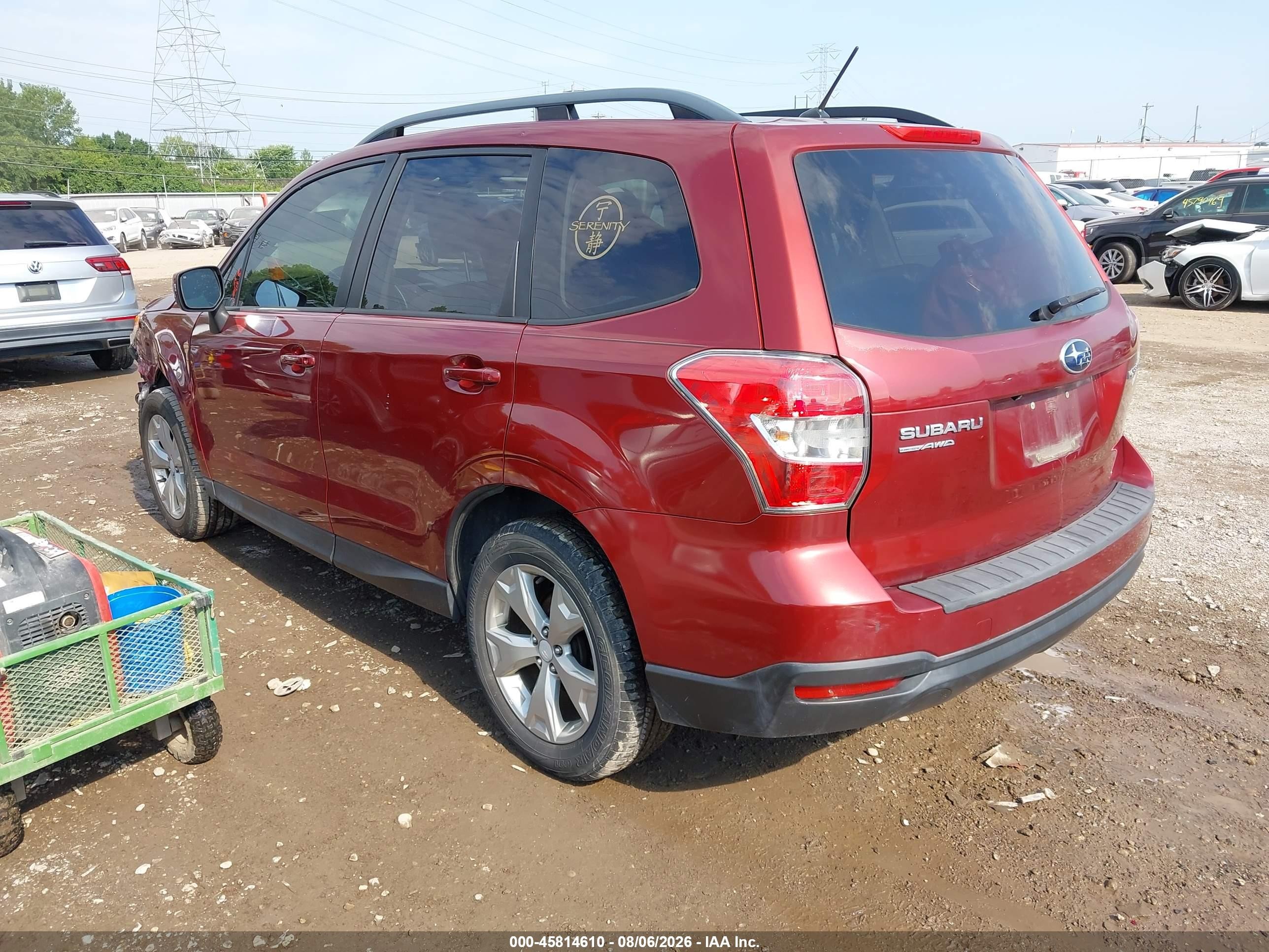 2014 Subaru Forester 2.5i Premium Red vin: JF2SJAEC6EH420466