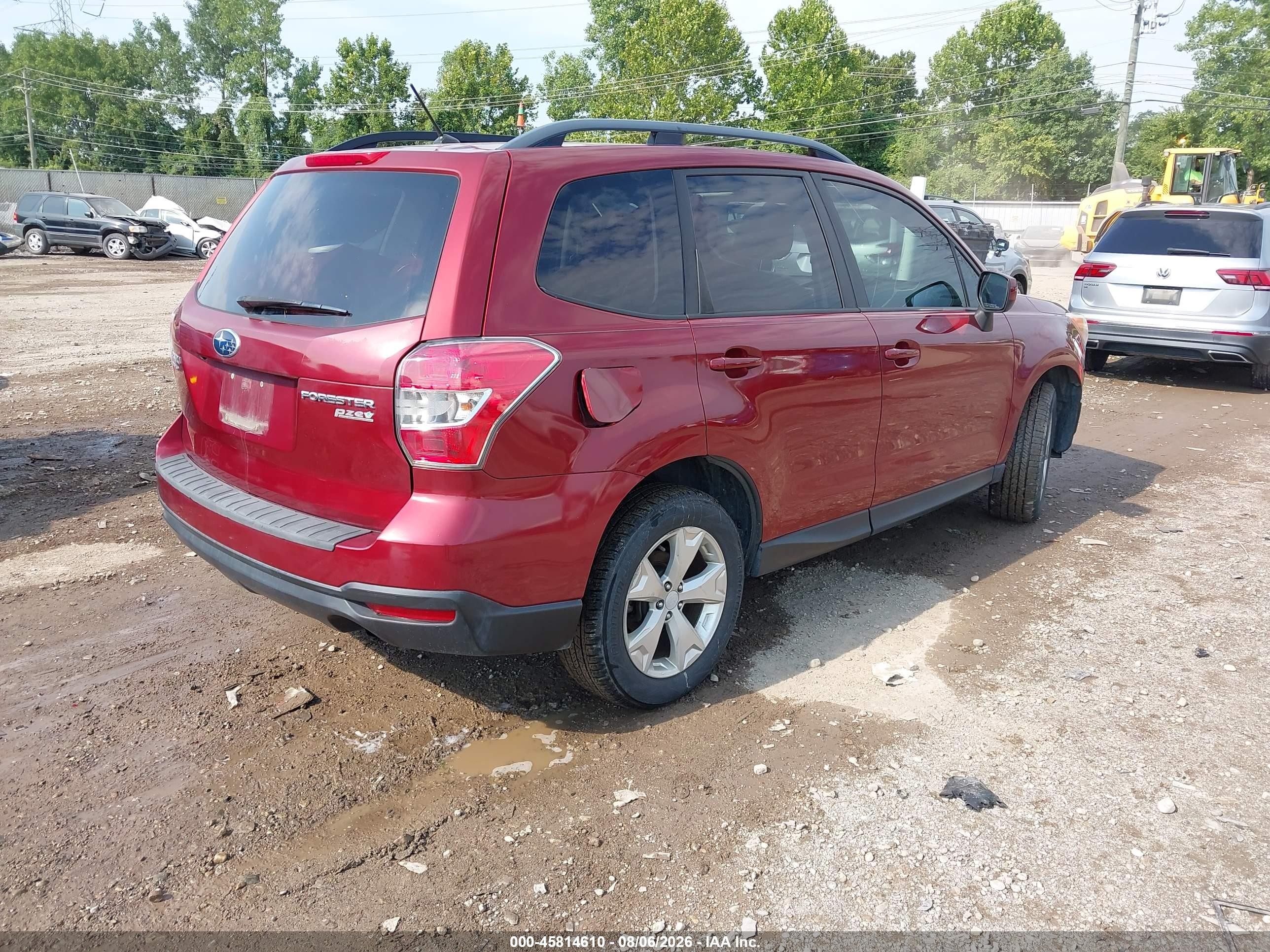 2014 Subaru Forester 2.5i Premium Red vin: JF2SJAEC6EH420466