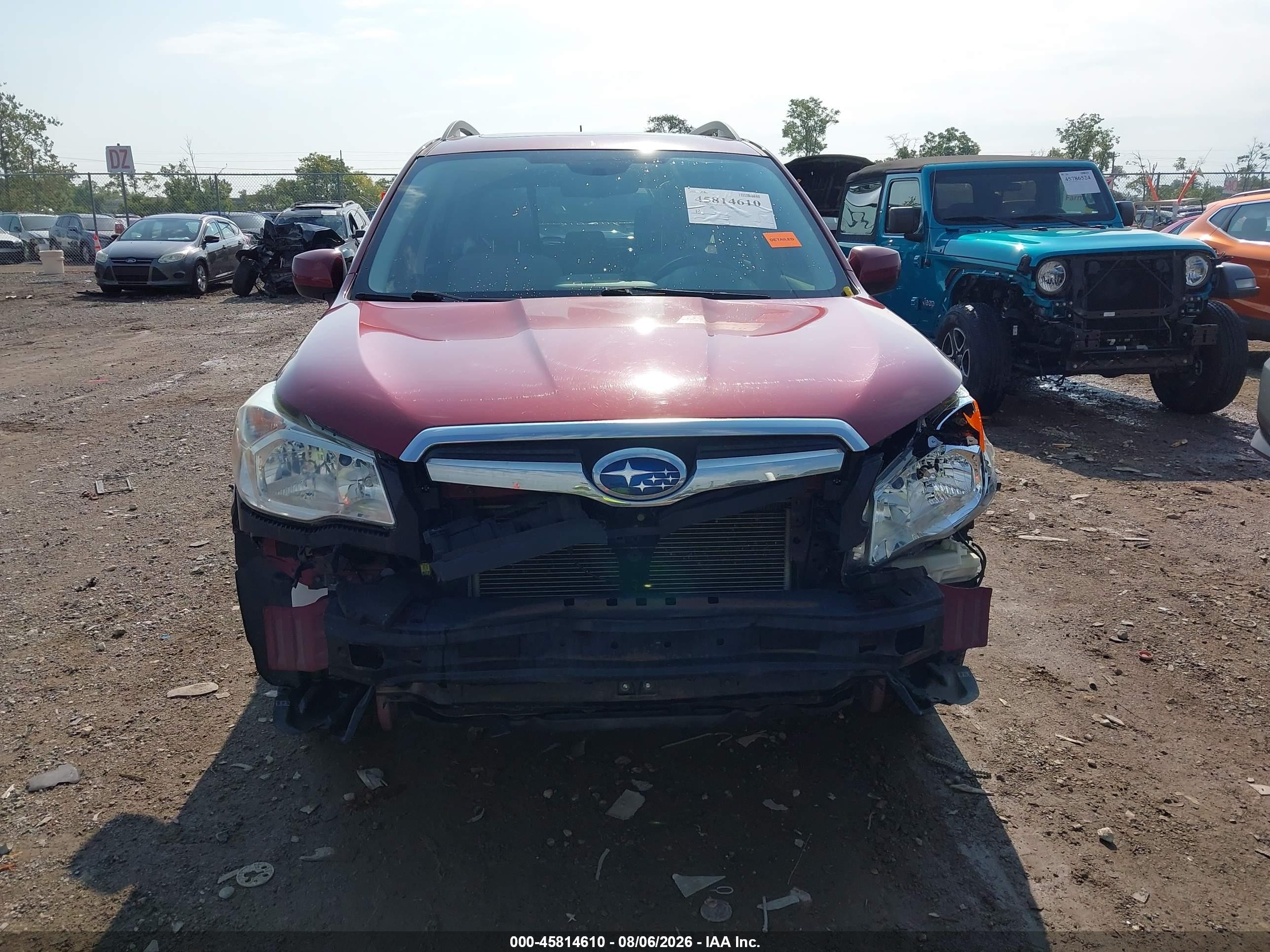 2014 Subaru Forester 2.5i Premium Red vin: JF2SJAEC6EH420466