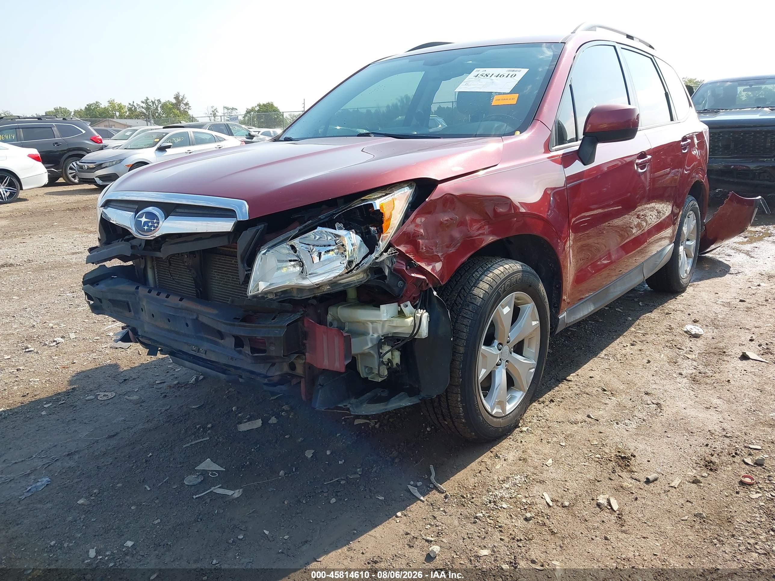 2014 Subaru Forester 2.5i Premium Red vin: JF2SJAEC6EH420466
