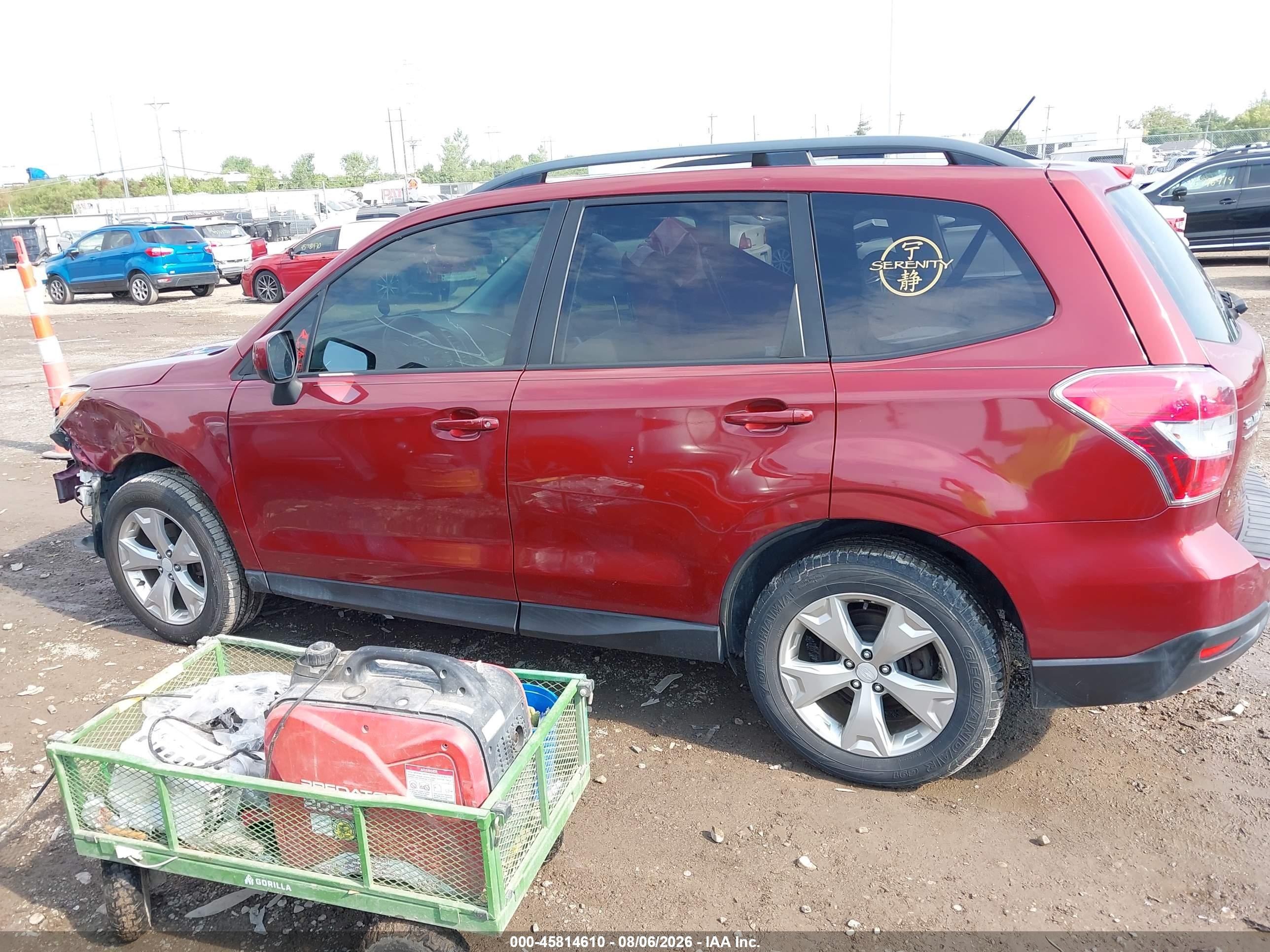 2014 Subaru Forester 2.5i Premium Red vin: JF2SJAEC6EH420466