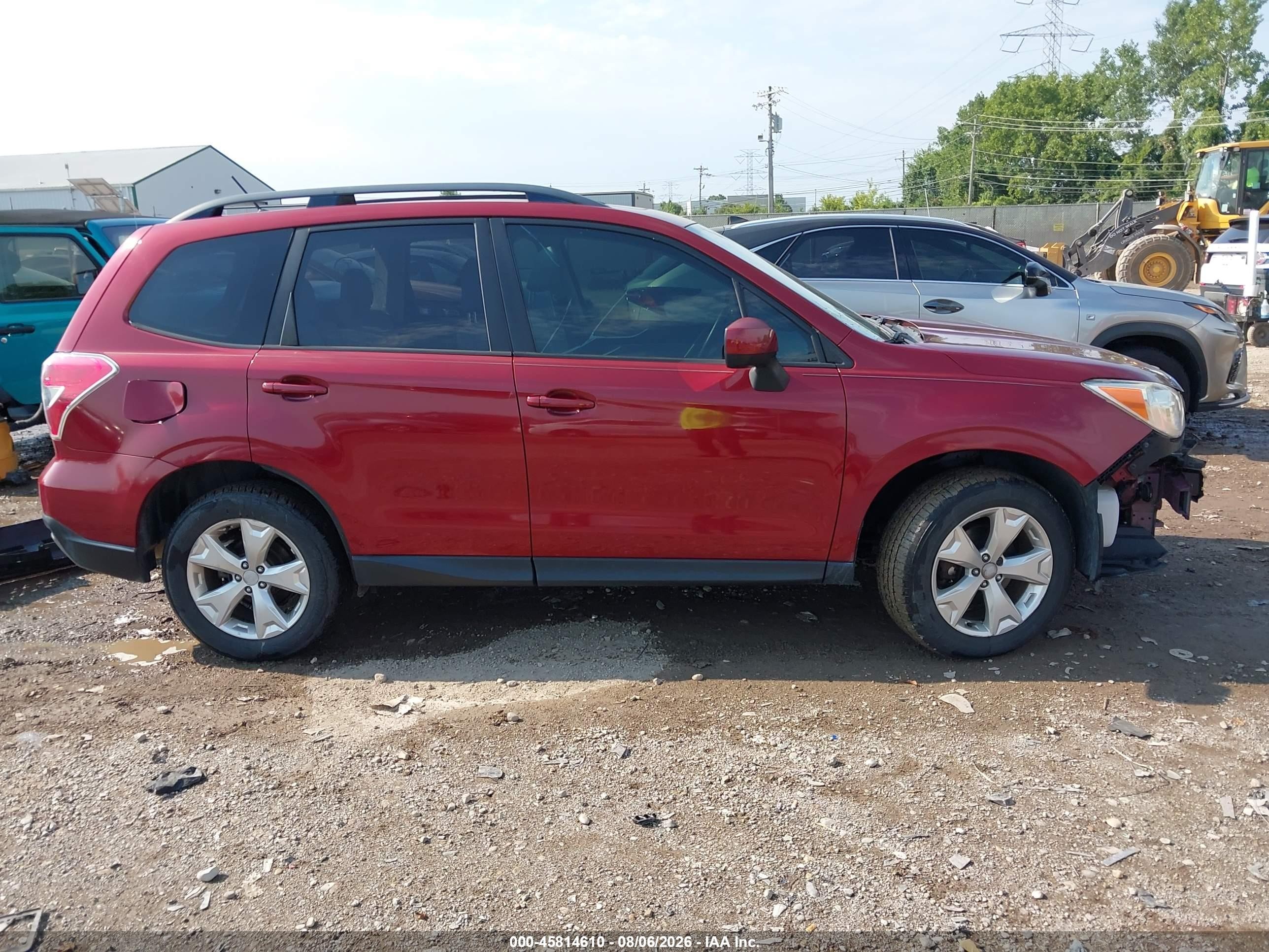 2014 Subaru Forester 2.5i Premium Red vin: JF2SJAEC6EH420466