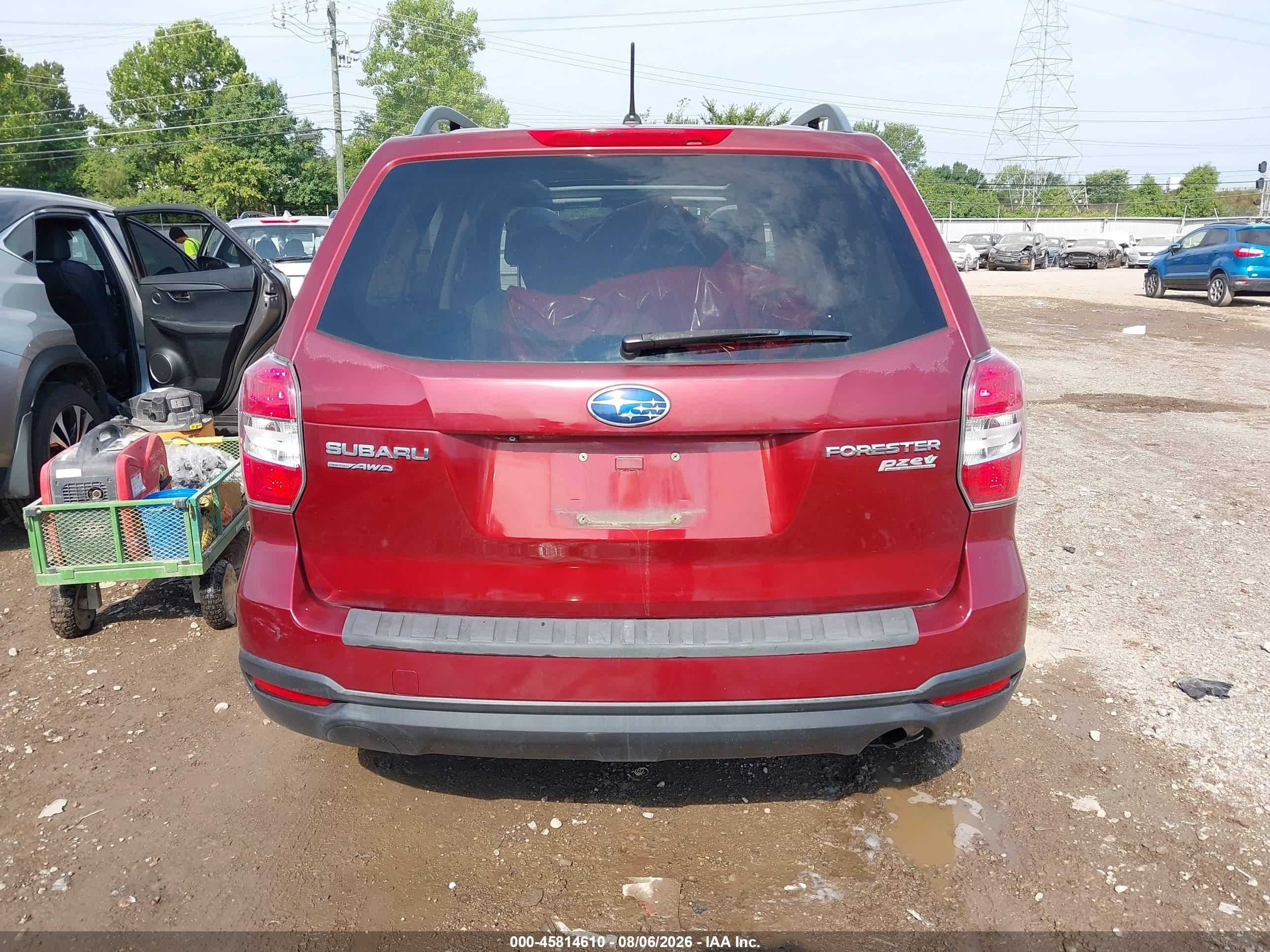 2014 Subaru Forester 2.5i Premium Red vin: JF2SJAEC6EH420466