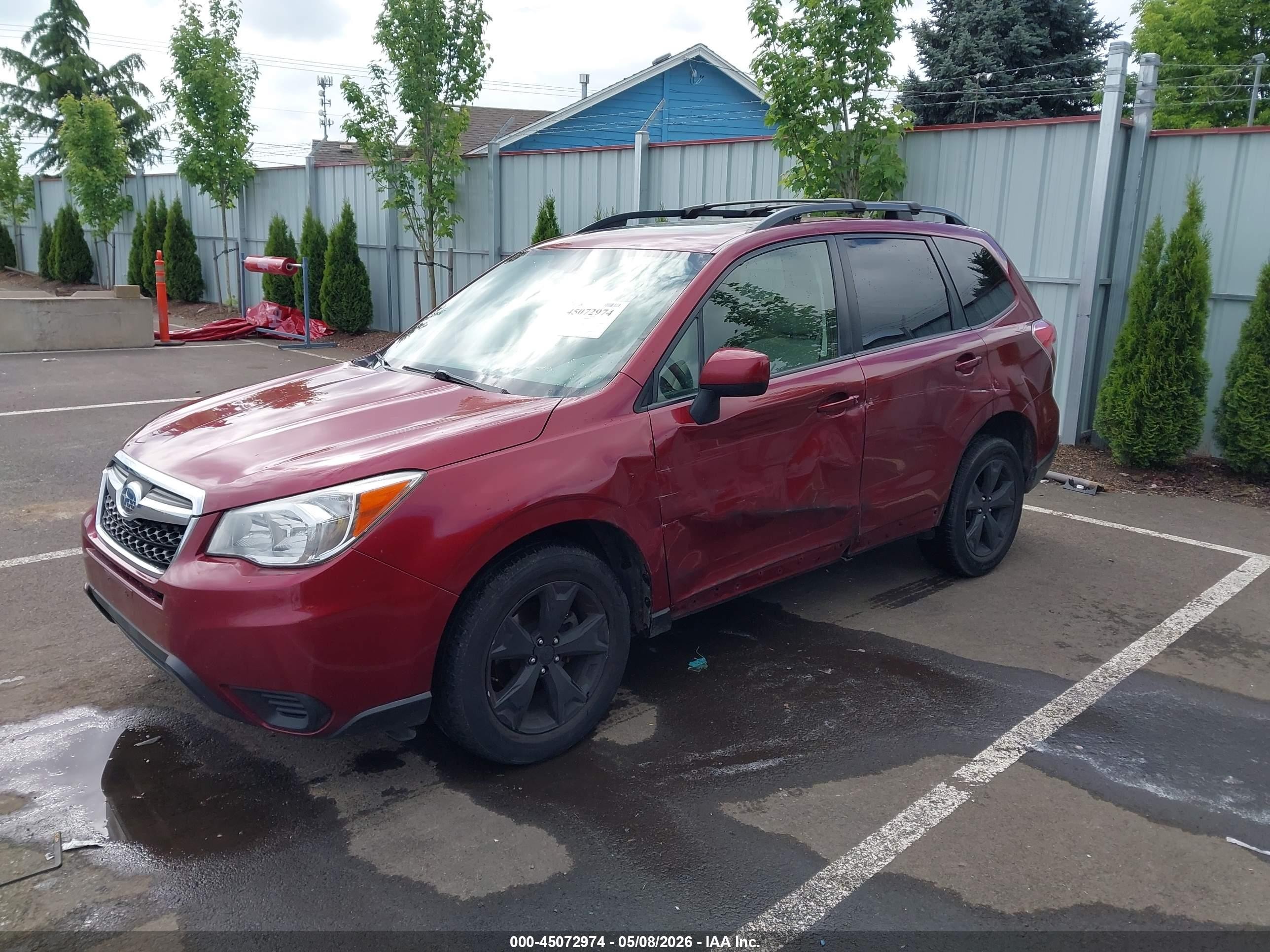 2014 Subaru Forester 2.5i Premium Red vin: JF2SJAEC6EH452138