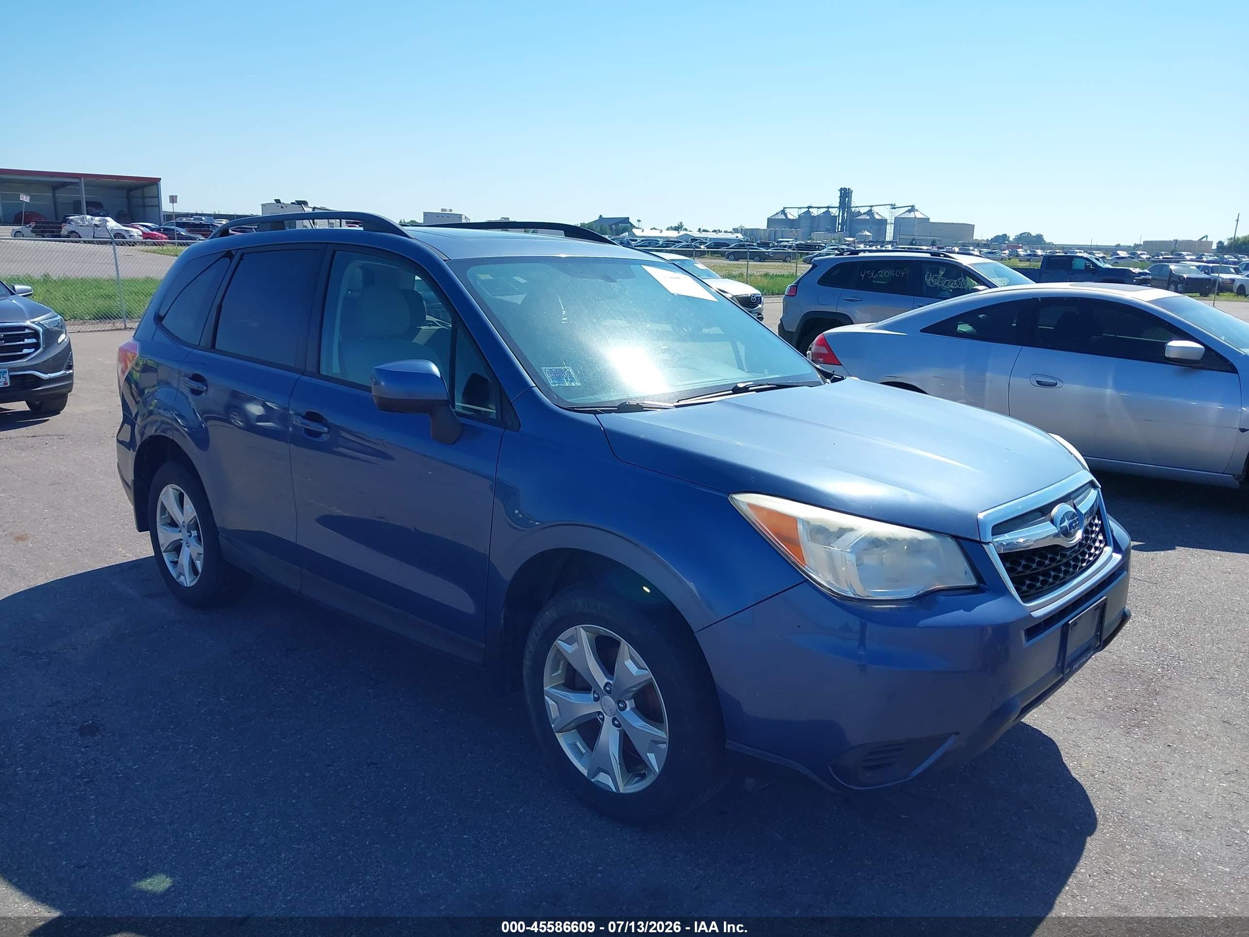 2014 Subaru Forester 2.5i Premium Blue vin: JF2SJAEC6EH478867