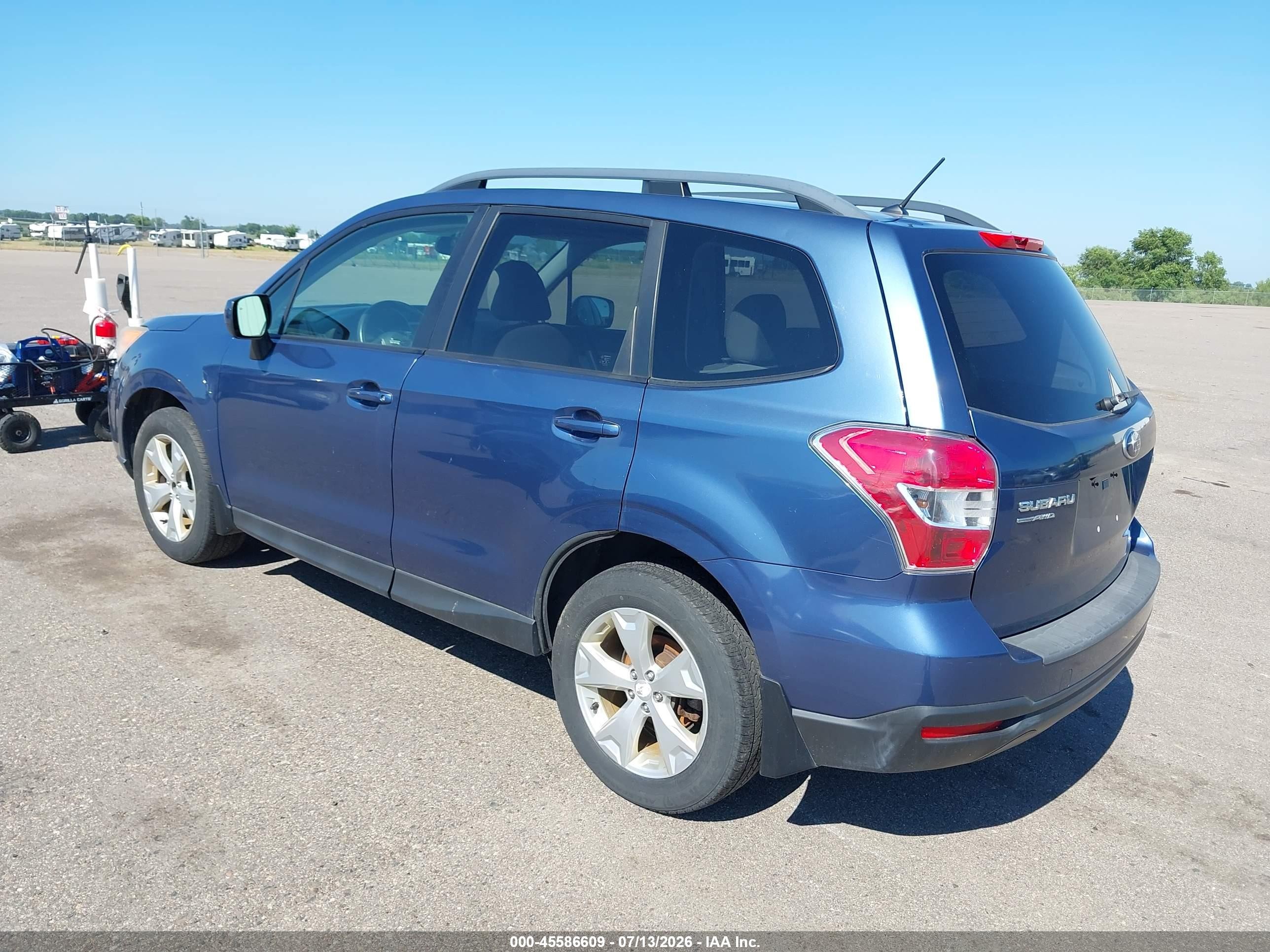 2014 Subaru Forester 2.5i Premium Blue vin: JF2SJAEC6EH478867