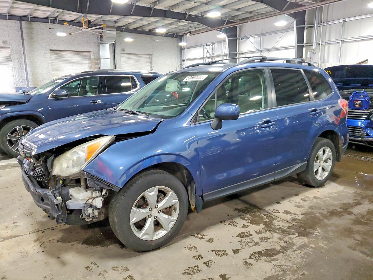 2014 Subaru Forester 2.5i Premium Blue vin: JF2SJAEC6EH487939