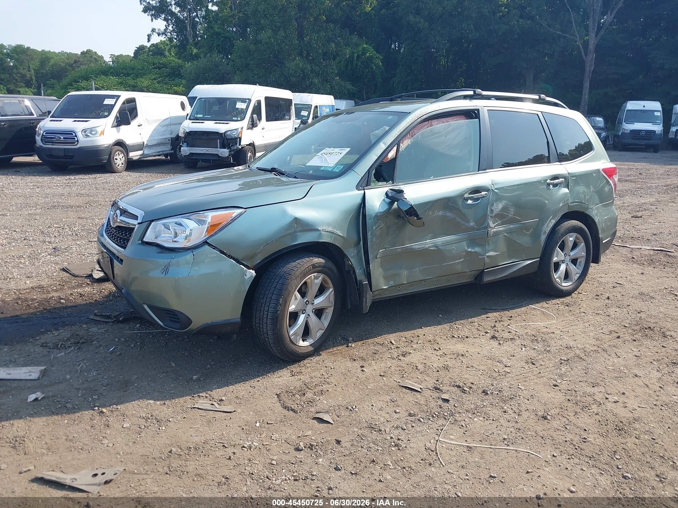 2014 Subaru Forester 2.5i Premium Green vin: JF2SJAEC6EH538386
