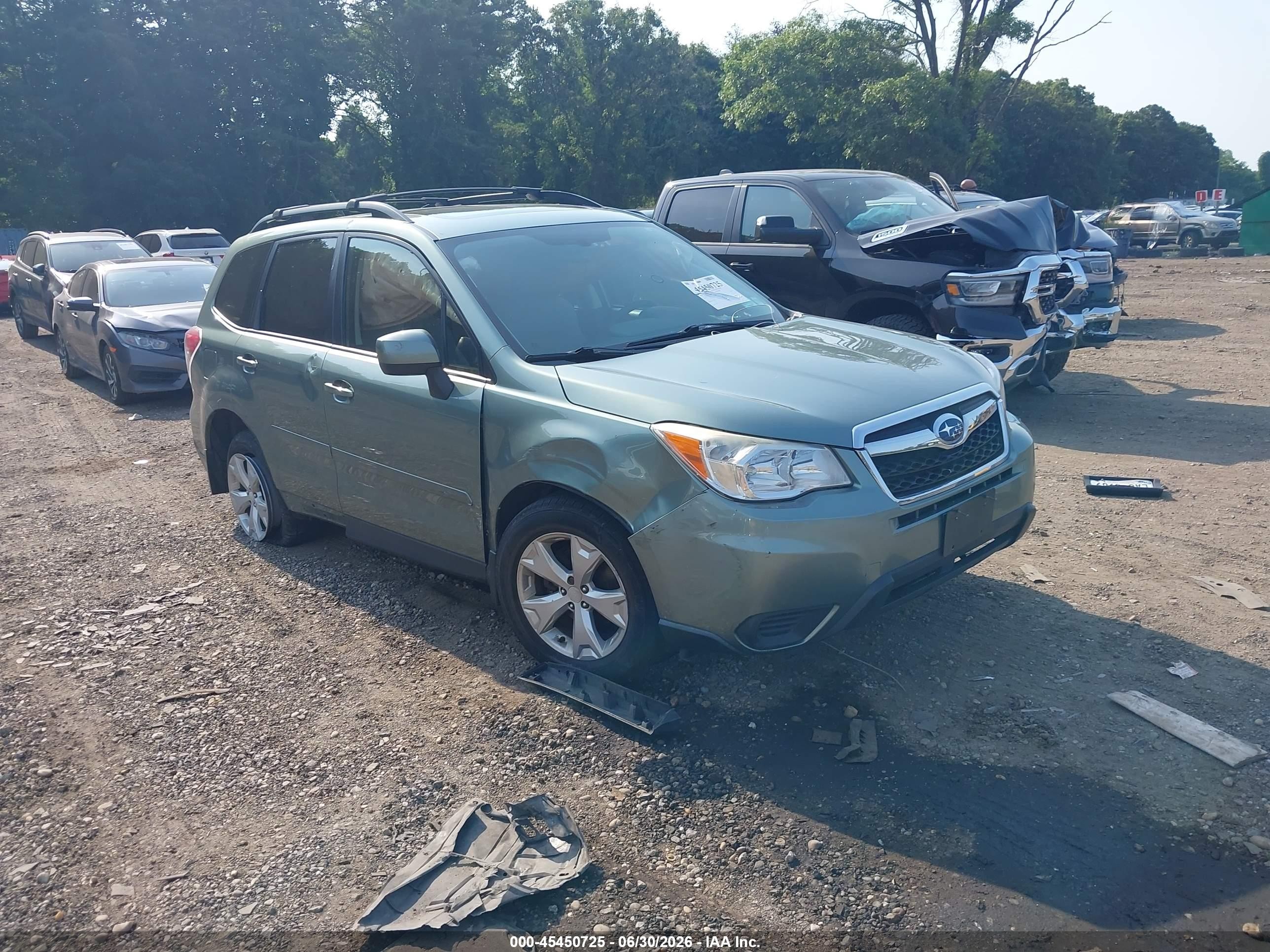 2014 Subaru Forester 2.5i Premium Green vin: JF2SJAEC6EH538386